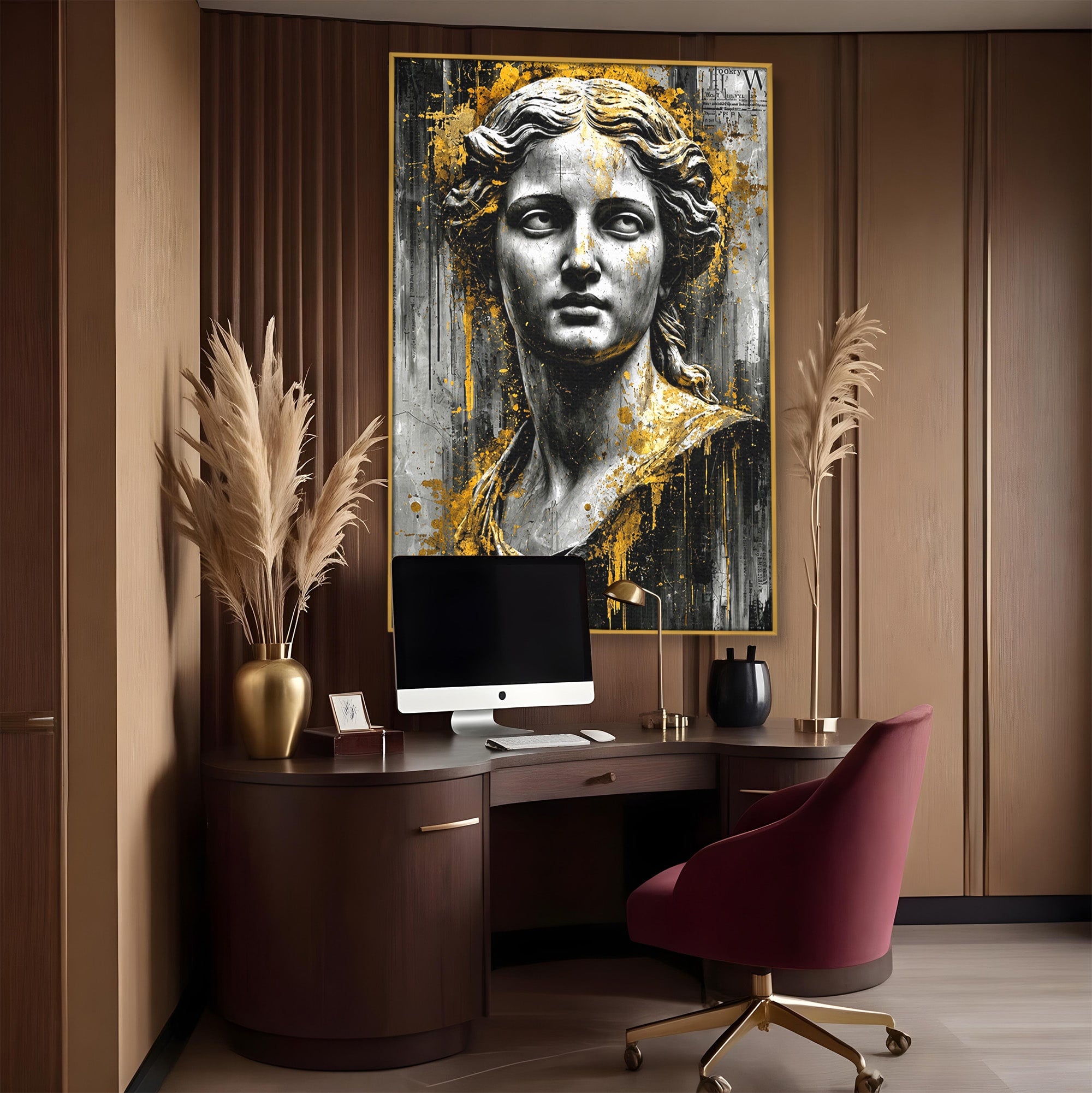 Tablou Canvas Premium LuxCanva® T1013, Zeita Antica, Zeita, Antic, Statuie, Arta, Dormitor, Culori Vibrante