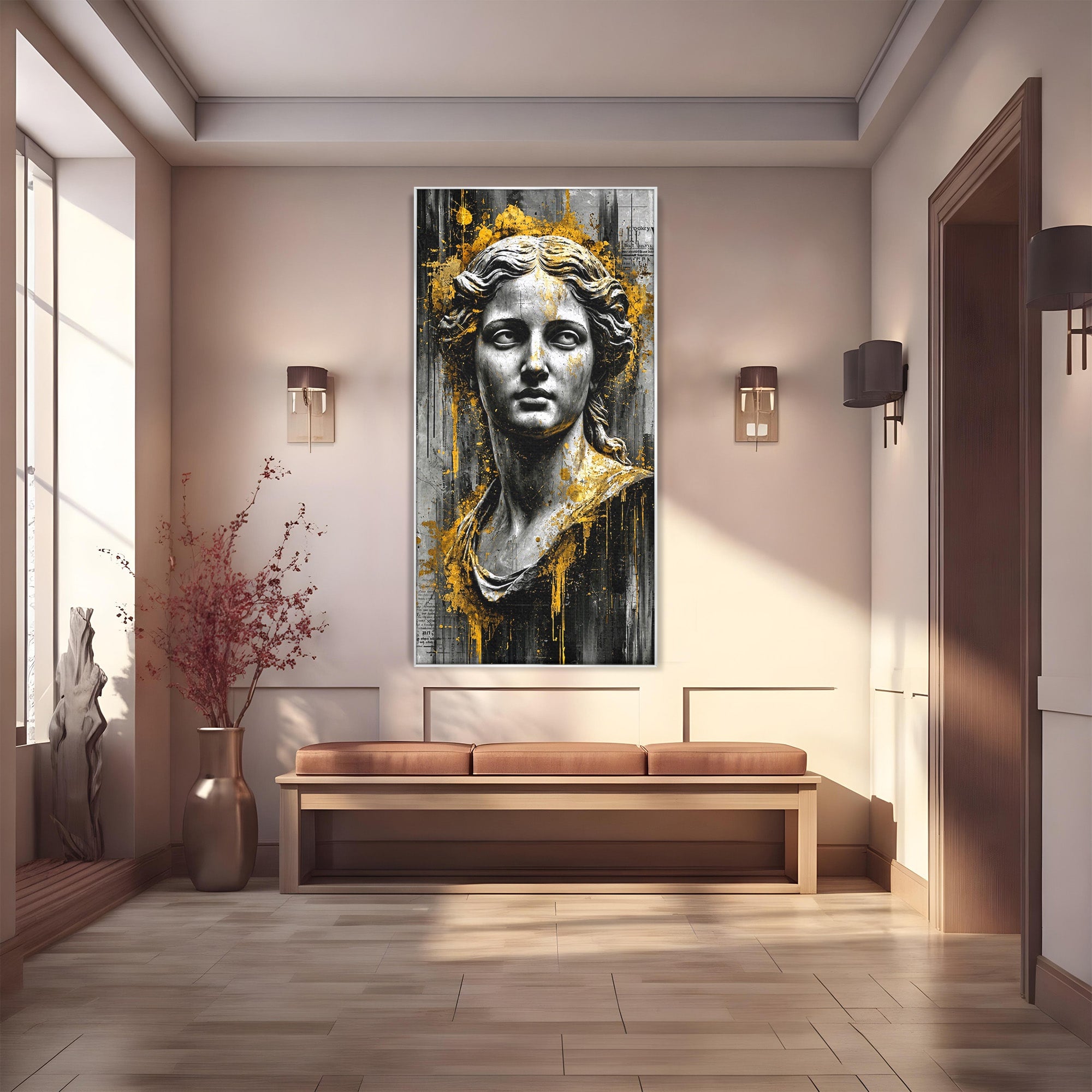 Tablou Canvas Premium LuxCanva® T1013, Zeita Antica, Zeita, Antic, Statuie, Arta, Dormitor, Culori Vibrante