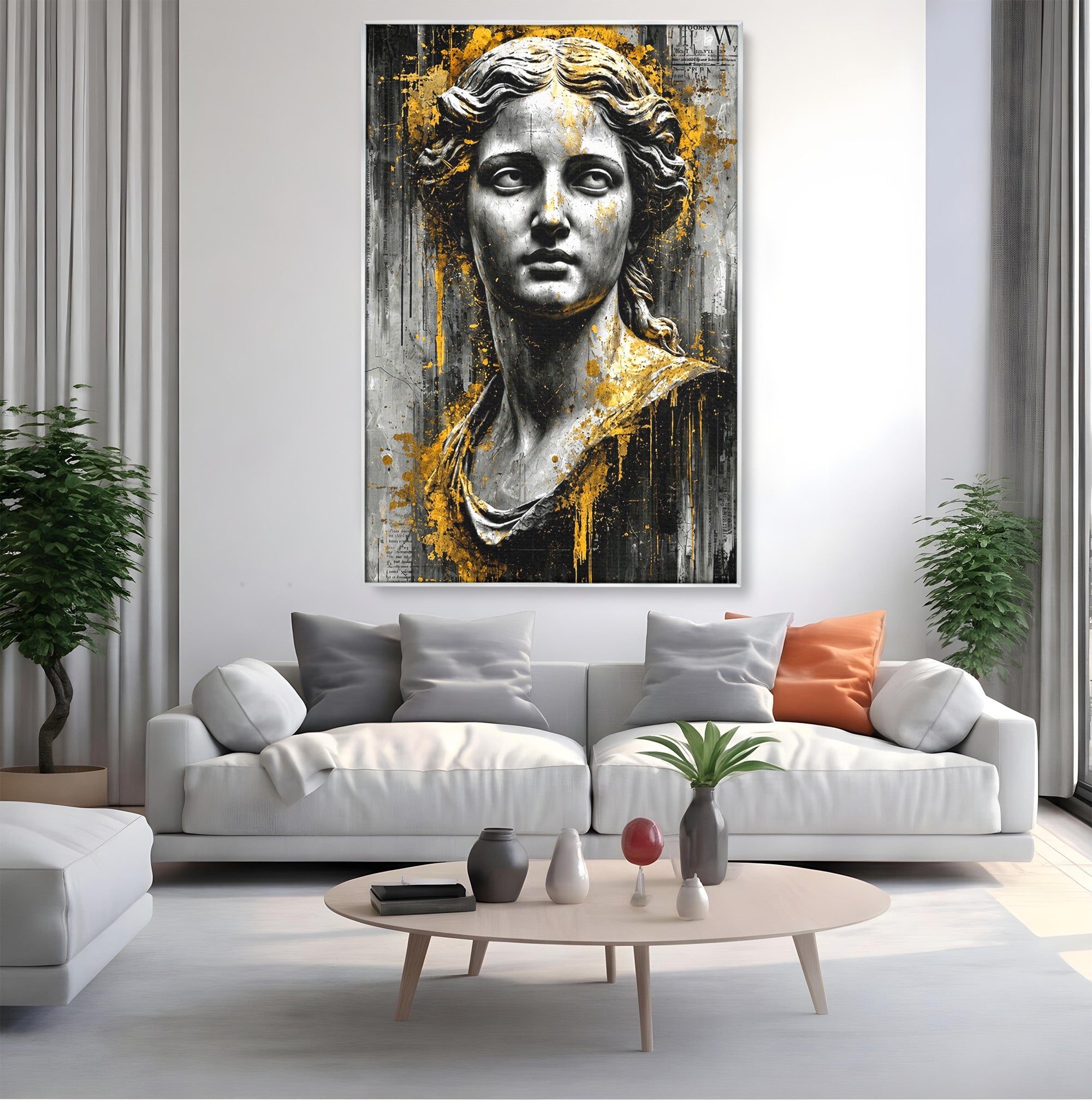 Tablou Canvas Premium LuxCanva® T1013, Zeita Antica, Zeita, Antic, Statuie, Arta, Dormitor, Culori Vibrante