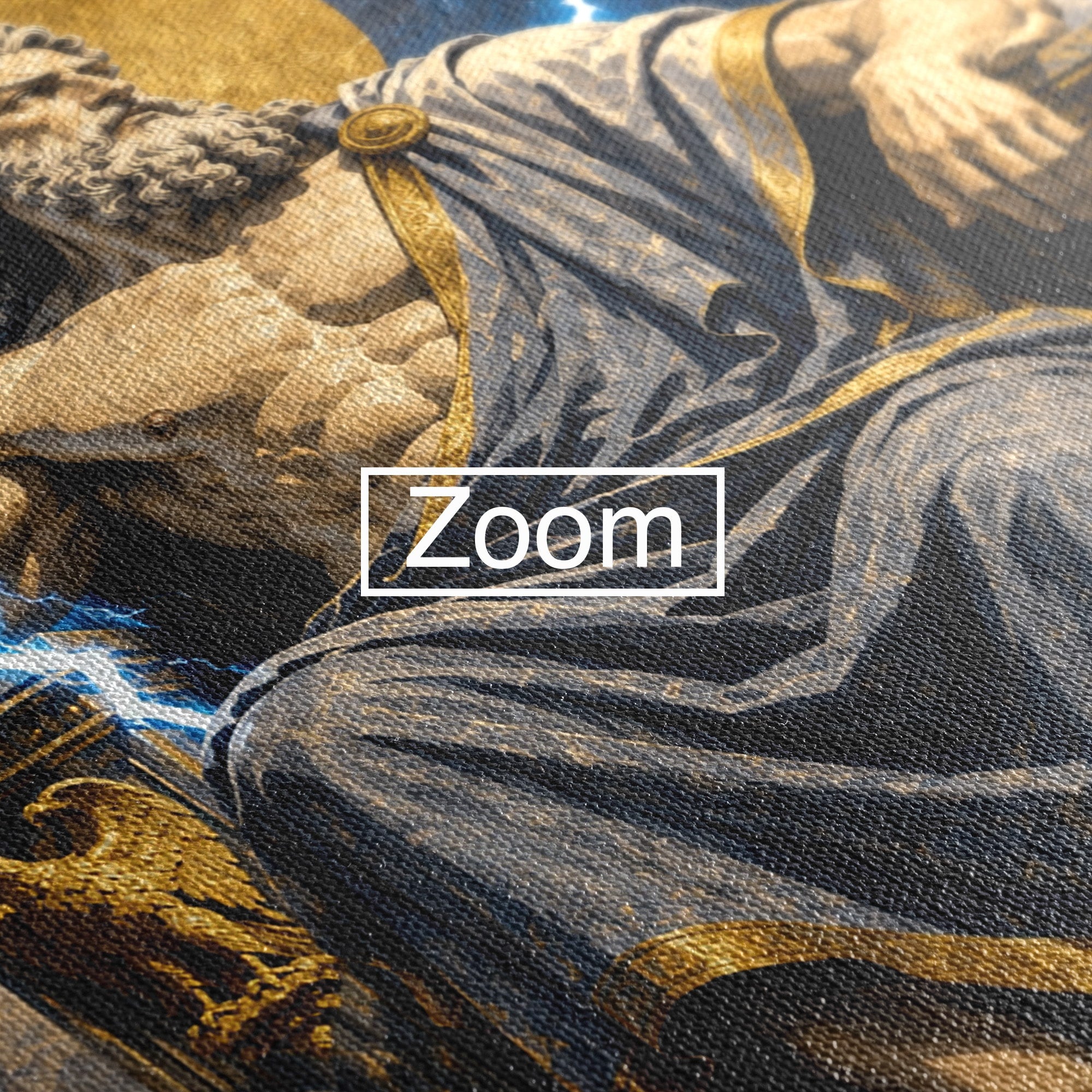 Tablou Canvas Premium LuxCanva® T1014, Zeus Stapanul Fulgerelor, Zeus, Mitologie, Fulger, Putere, Living, Dormitor, Culori Vibrante
