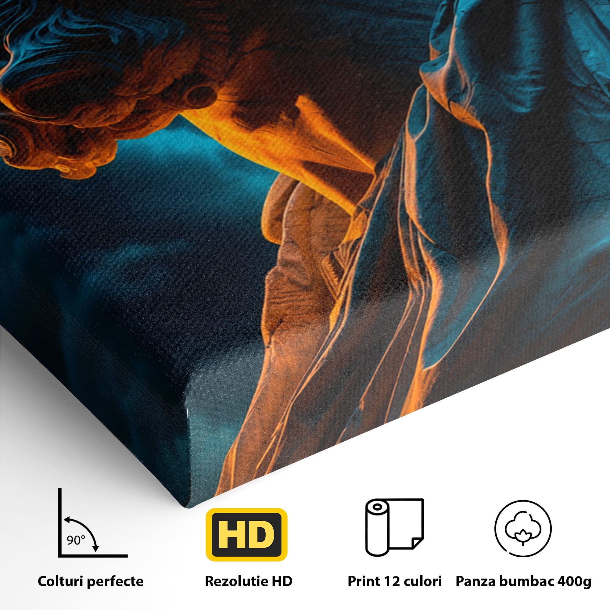 Tablou Canvas Premium LuxCanva® T1015, Zeus In Furtuna, Zeus, Miturile Greciei, Furtuna, Living, Dramatic, Culori Vibrante