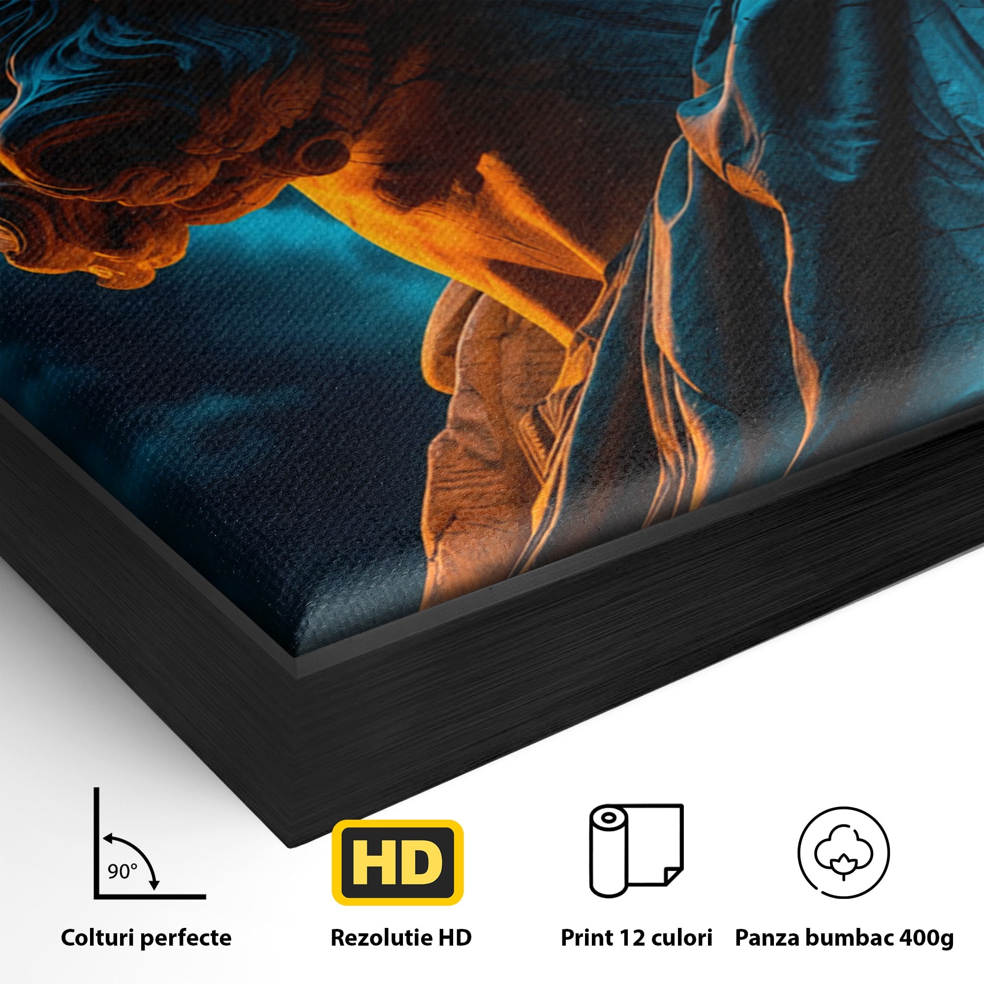 Tablou Canvas Premium LuxCanva® T1015, Zeus In Furtuna, Zeus, Miturile Greciei, Furtuna, Living, Dramatic, Culori Vibrante