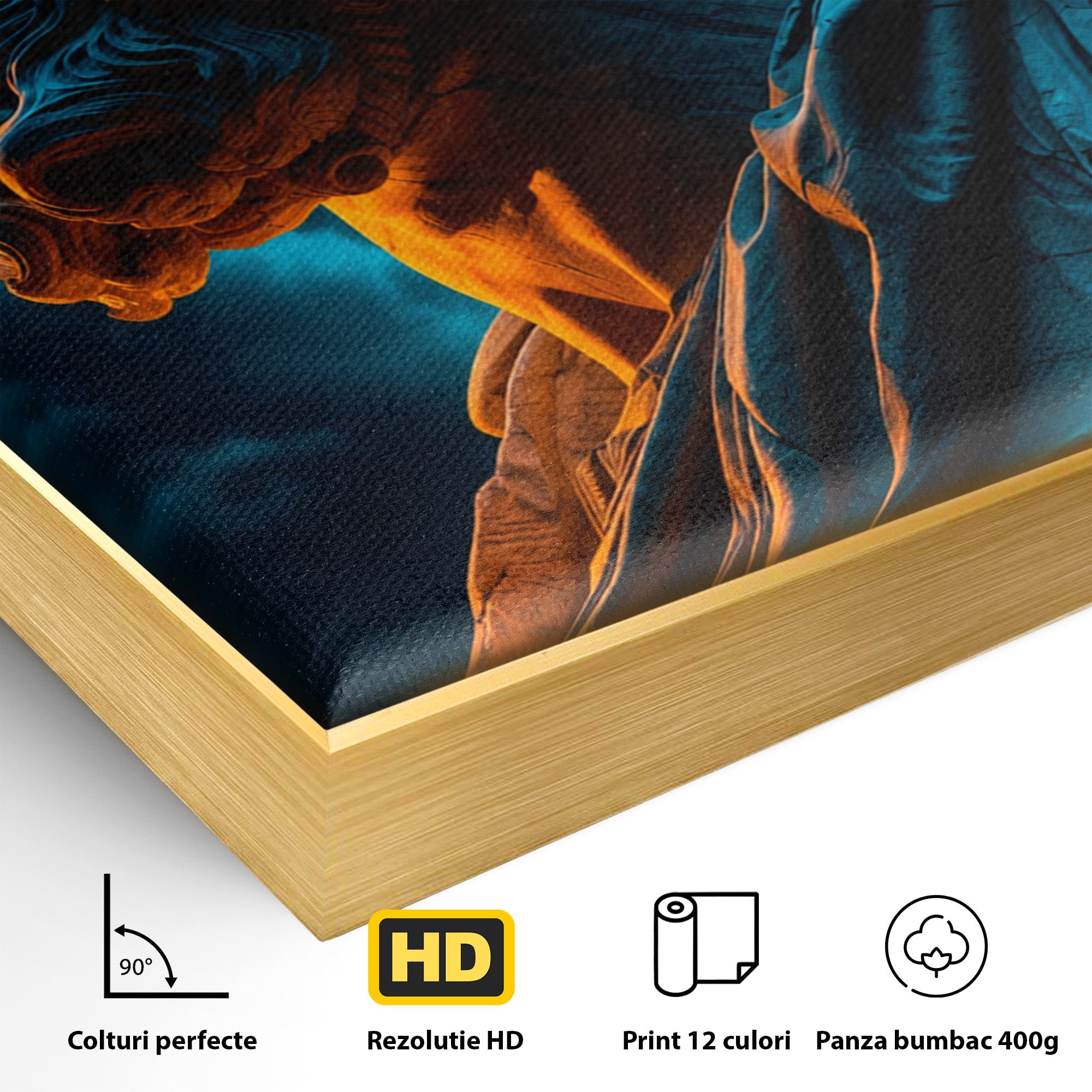 Tablou Canvas Premium LuxCanva® T1015, Zeus In Furtuna, Zeus, Miturile Greciei, Furtuna, Living, Dramatic, Culori Vibrante