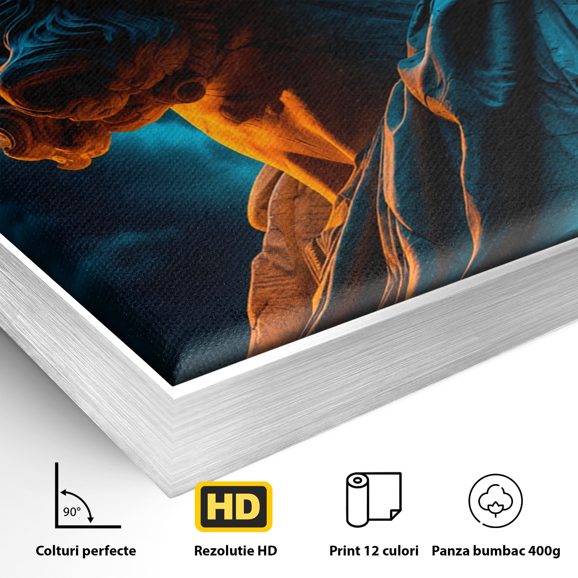 Tablou Canvas Premium LuxCanva® T1015, Zeus In Furtuna, Zeus, Miturile Greciei, Furtuna, Living, Dramatic, Culori Vibrante