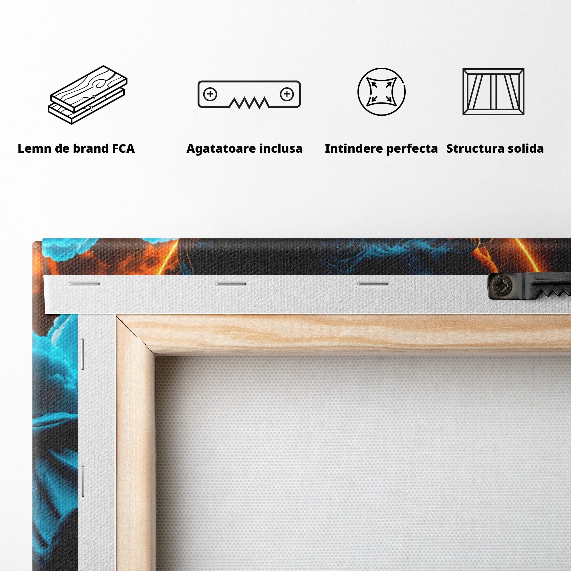 Tablou Canvas Premium LuxCanva® T1015, Zeus In Furtuna, Zeus, Miturile Greciei, Furtuna, Living, Dramatic, Culori Vibrante