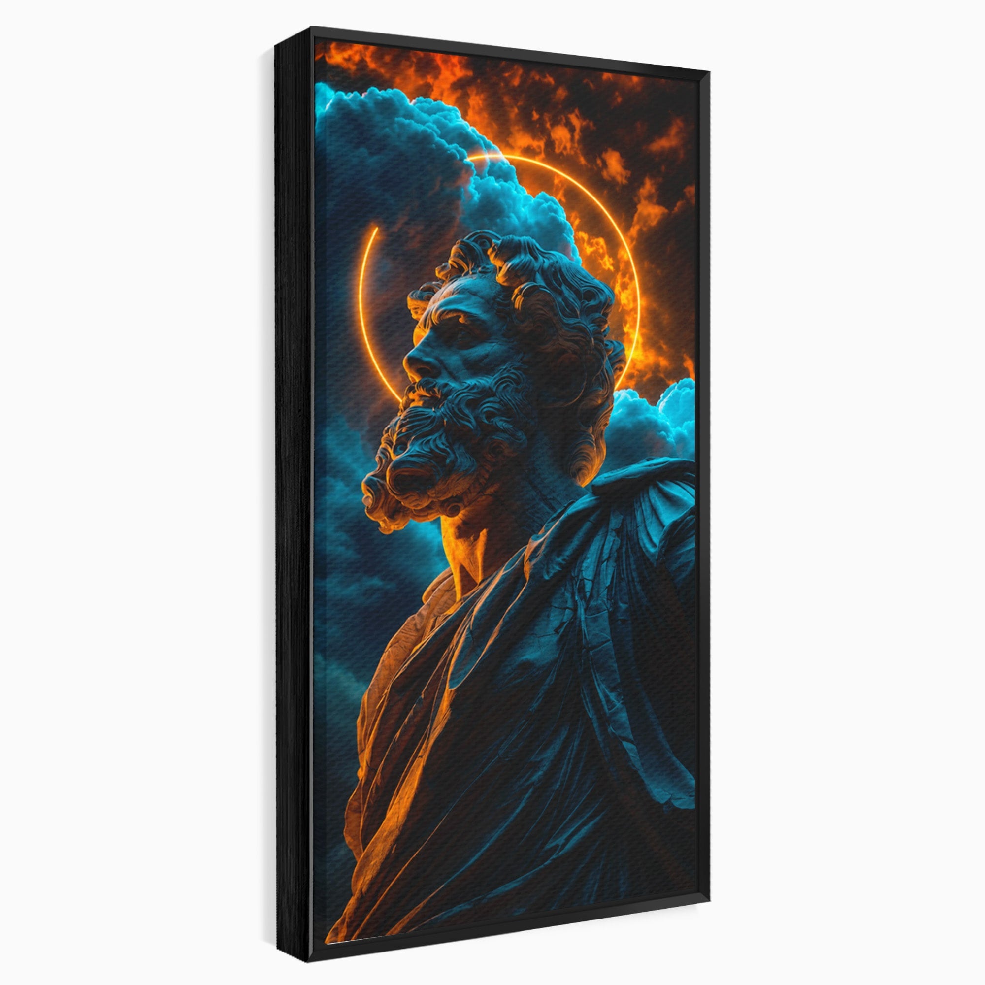 Tablou Canvas Premium LuxCanva® T1015, Zeus In Furtuna, Zeus, Miturile Greciei, Furtuna, Living, Dramatic, Culori Vibrante
