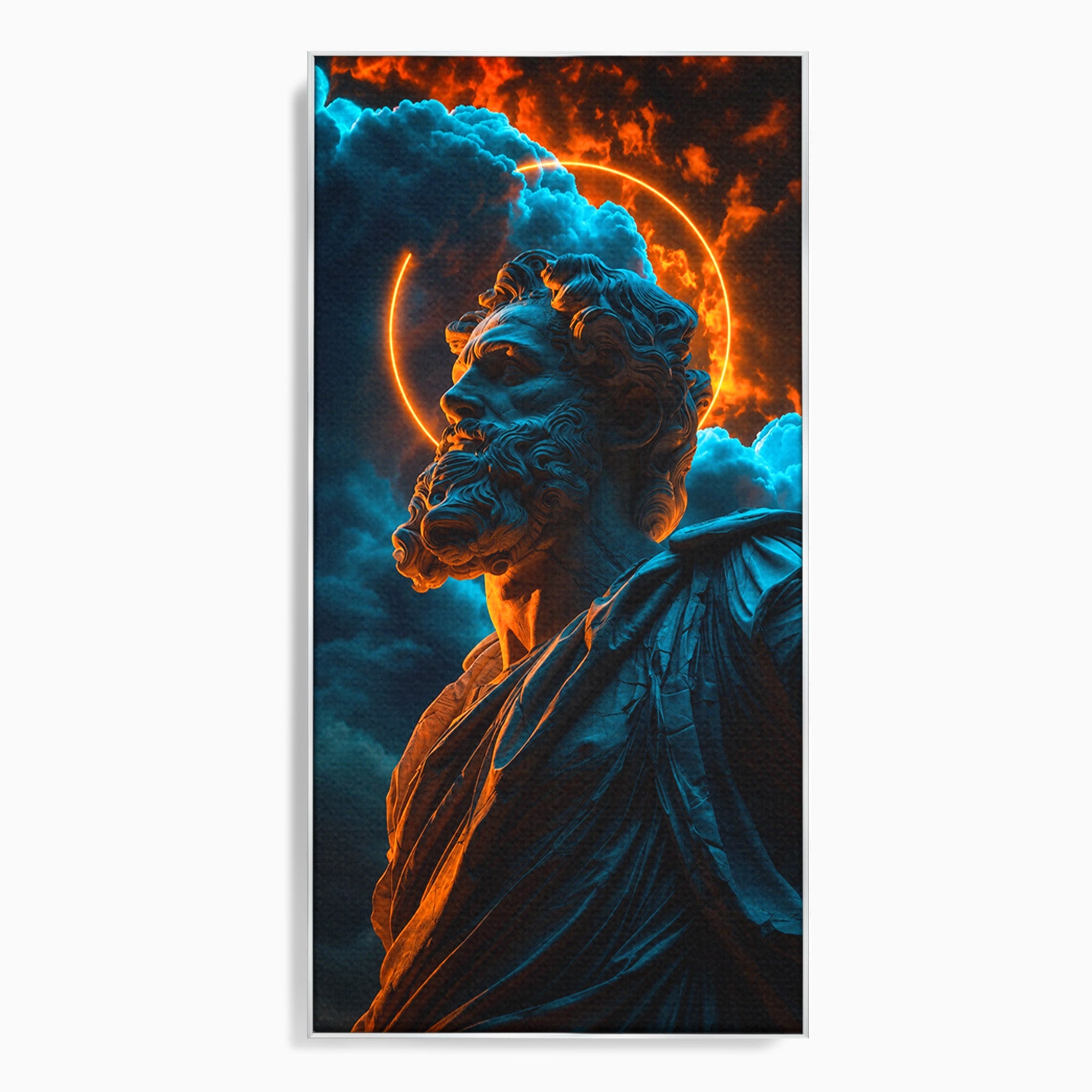 Tablou Canvas Premium LuxCanva® T1015, Zeus In Furtuna, Zeus, Miturile Greciei, Furtuna, Living, Dramatic, Culori Vibrante