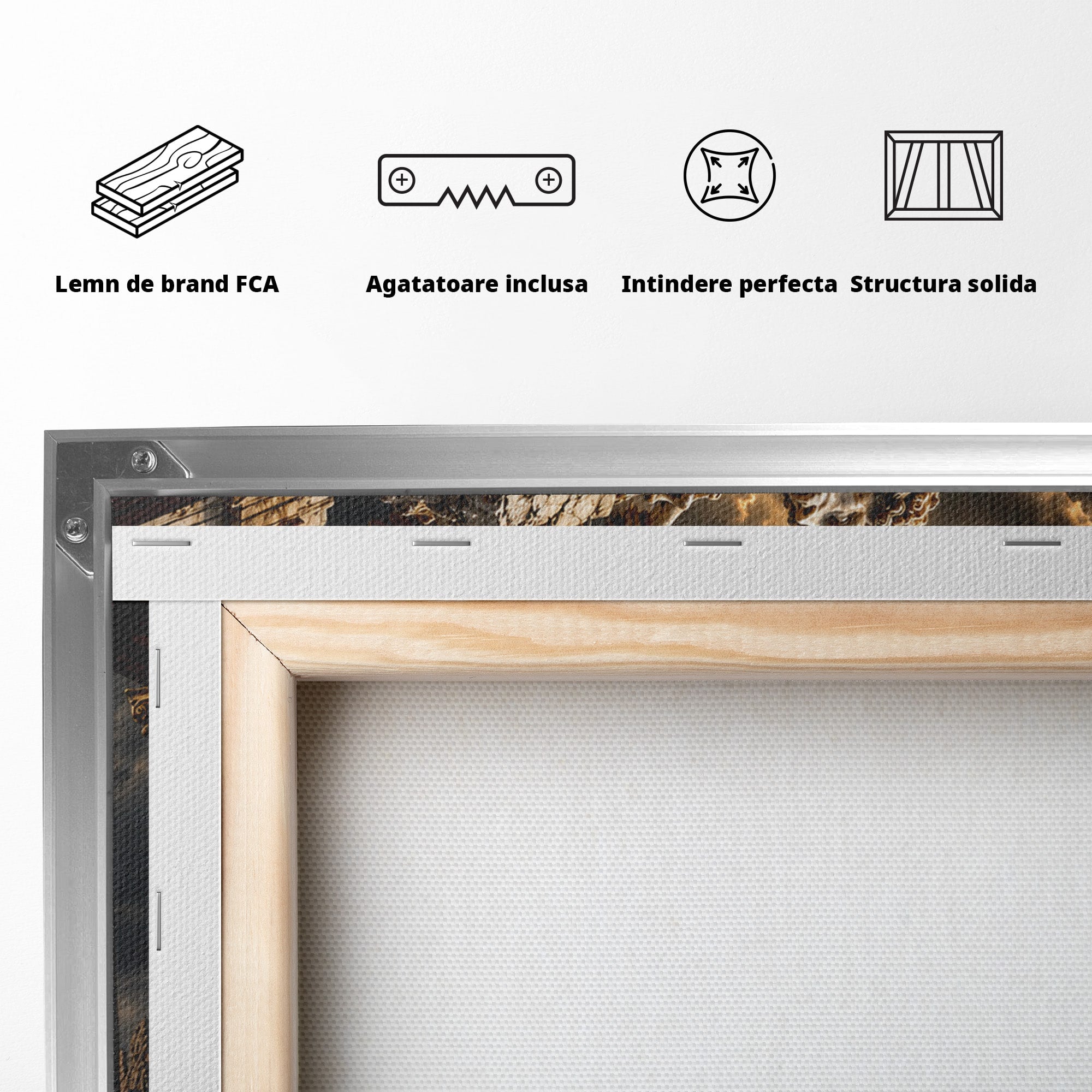 Tablou Canvas Premium LuxCanva® T1018, Prometeu Si Vulturul, Mitologie, Sculptura, Erou, Dramatic, Living, Dormitor, Culori Vibrante