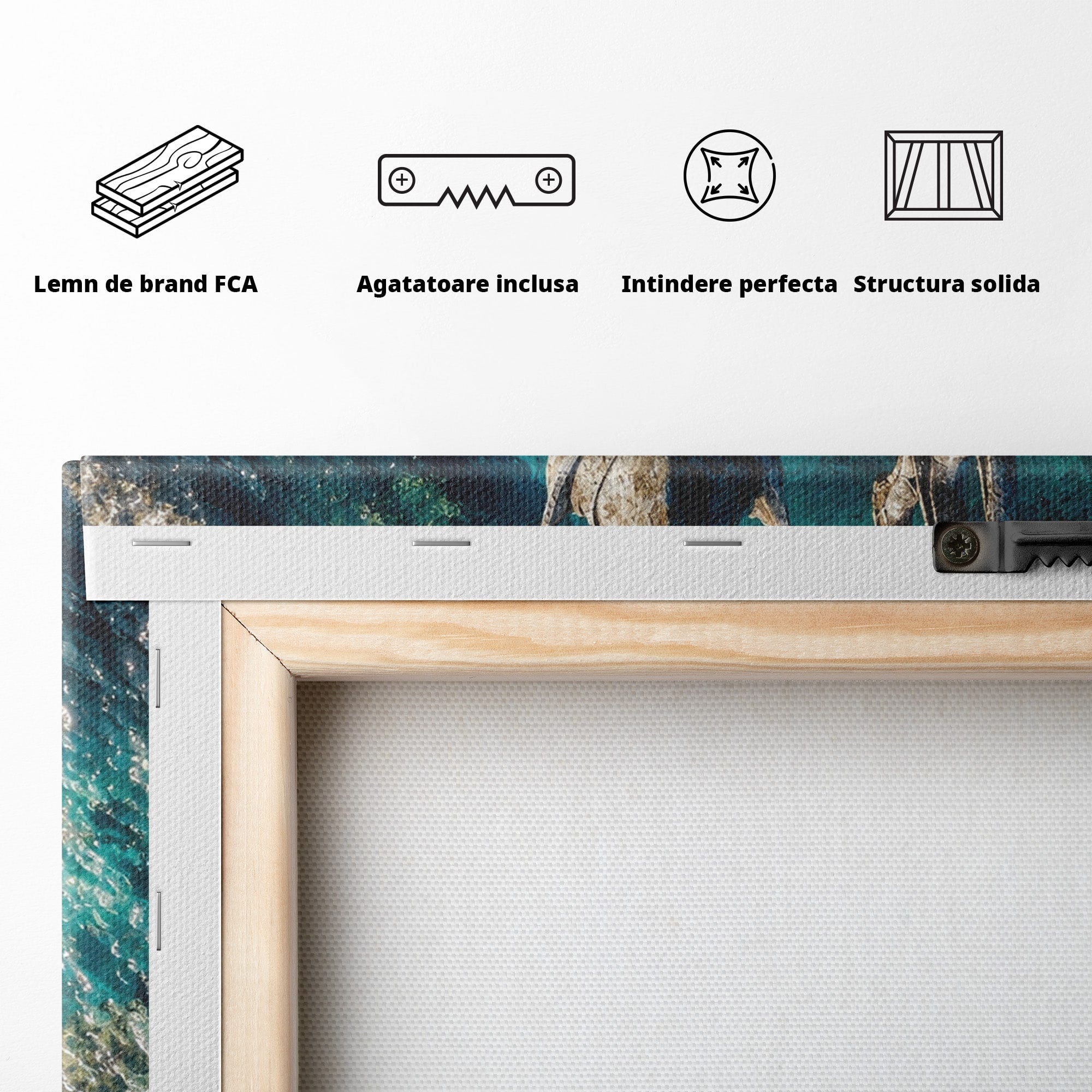 Tablou Canvas Premium LuxCanva® T1021, Poseidon In Adancuri, Poseidon, Statuie, Mare, Mitologie, Ocean, Living, Dormitor, Culori Vibrante