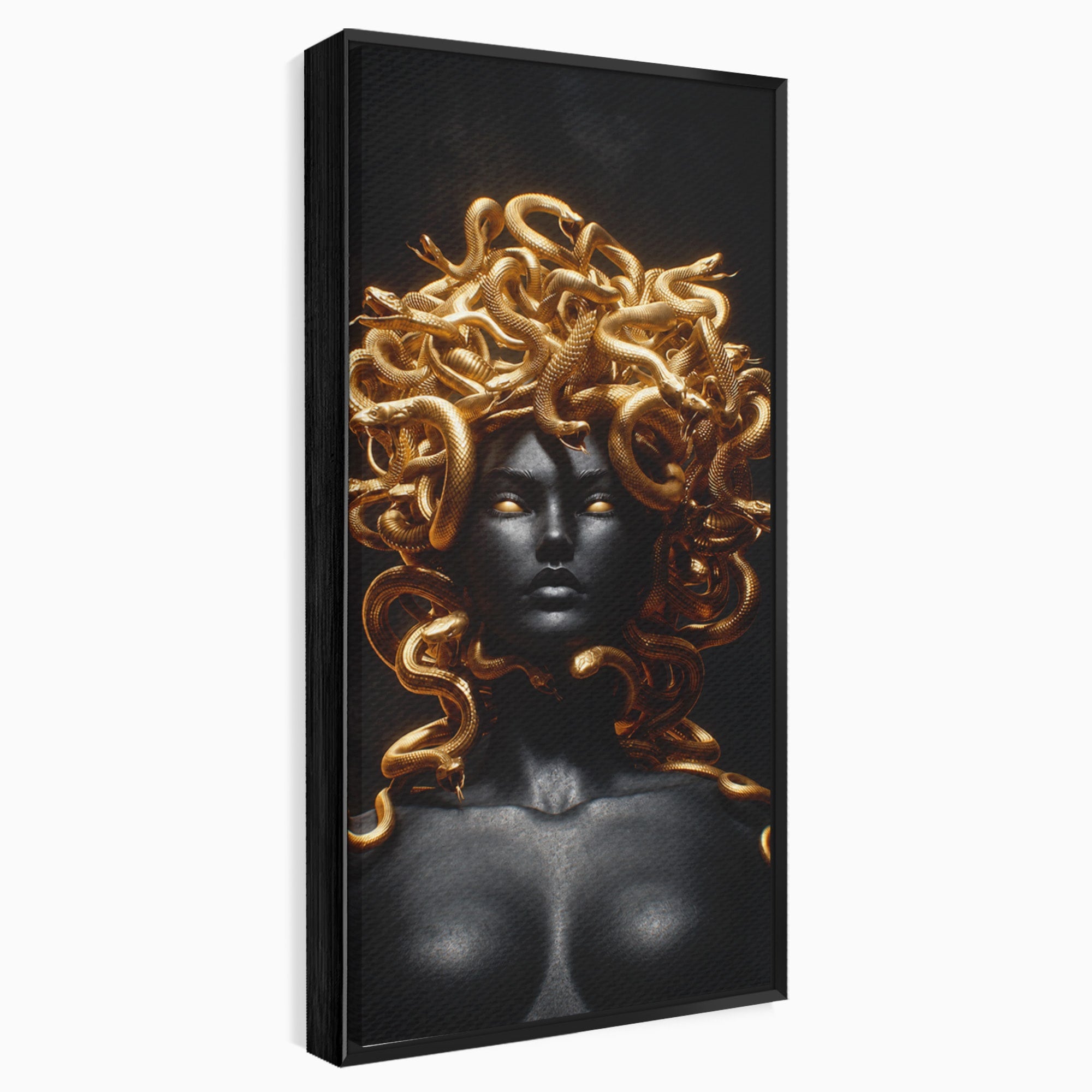 Tablou Canvas Premium LuxCanva® T1022, Meduza Mitologica, Mitologie, Meduza, Portret, Dormitor, Living, Culori Vibrante