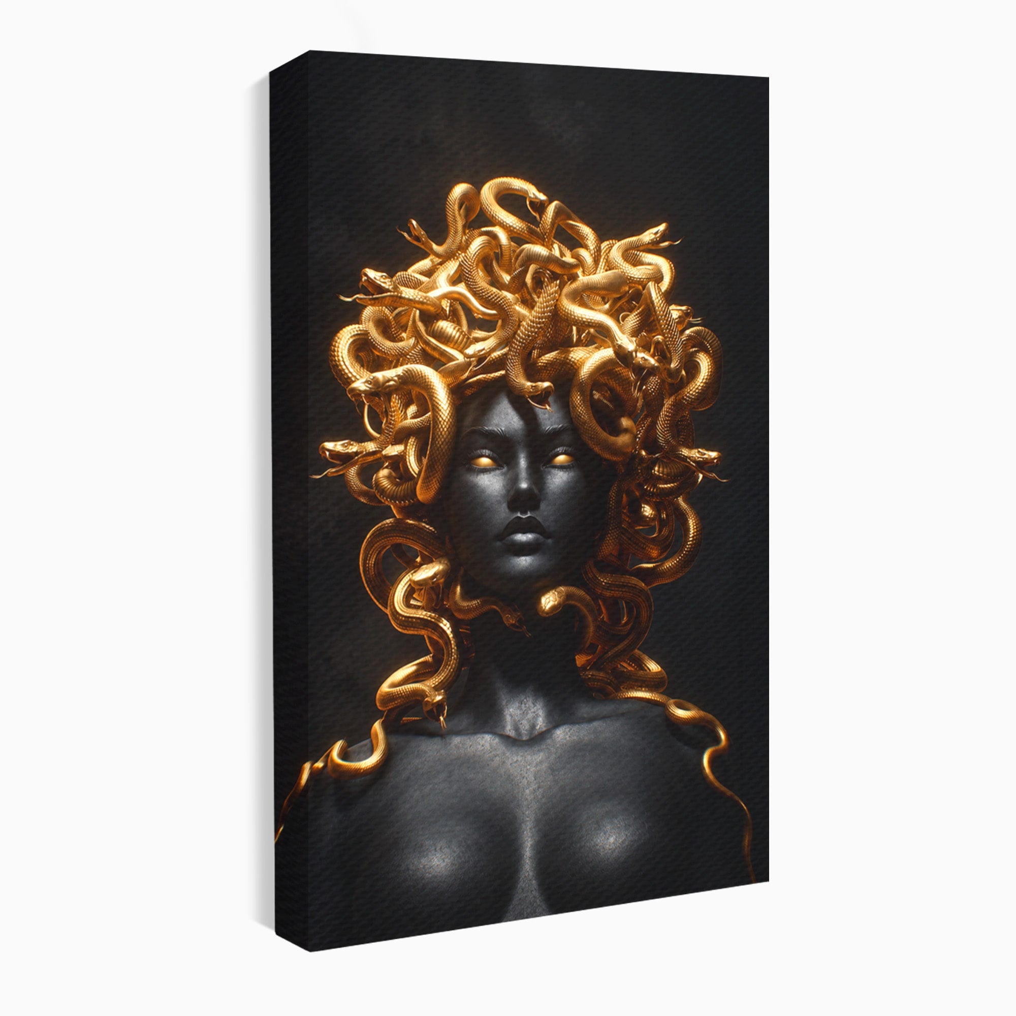 Tablou Canvas Premium LuxCanva® T1022, Meduza Mitologica, Mitologie, Meduza, Portret, Dormitor, Living, Culori Vibrante