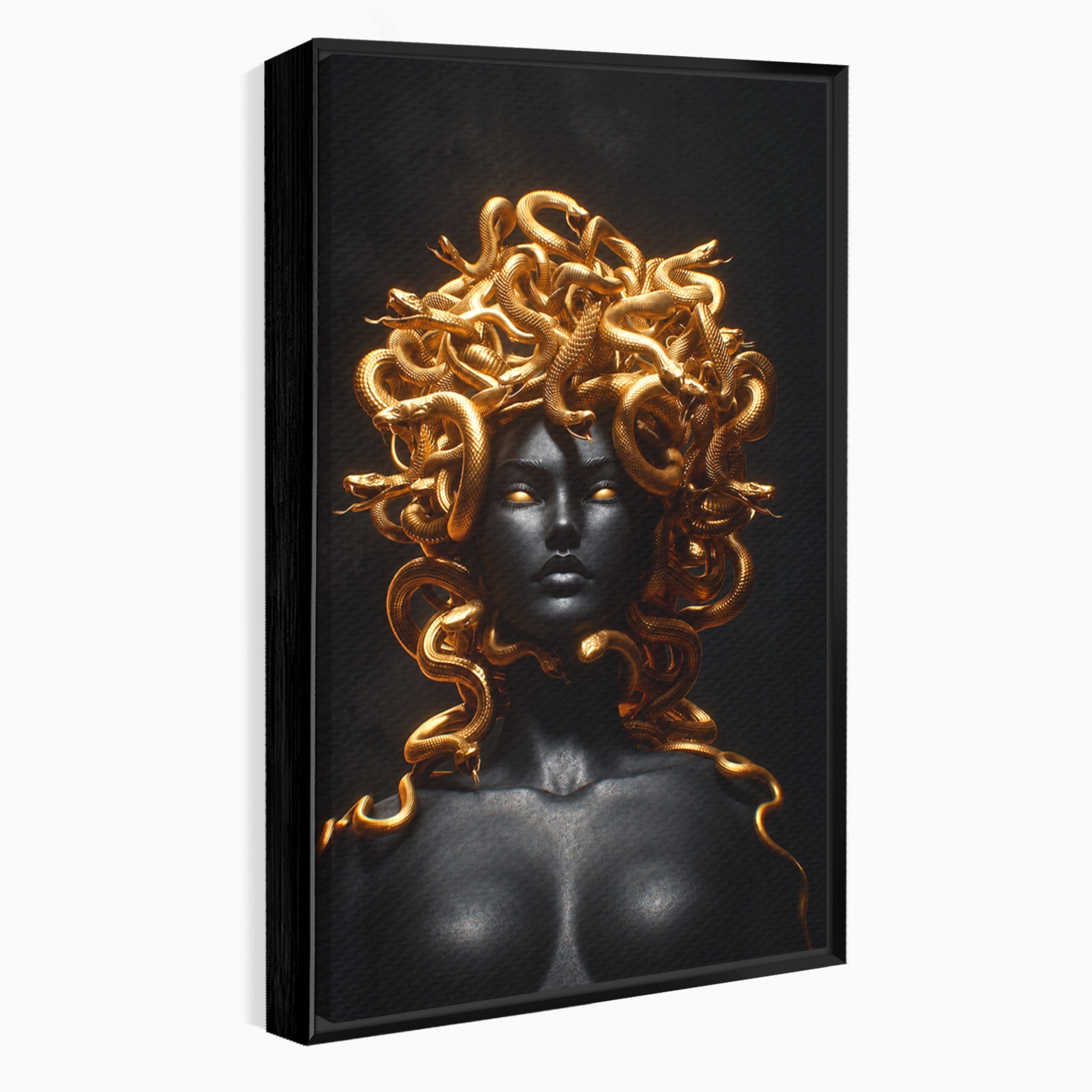 Tablou Canvas Premium LuxCanva® T1022, Meduza Mitologica, Mitologie, Meduza, Portret, Dormitor, Living, Culori Vibrante