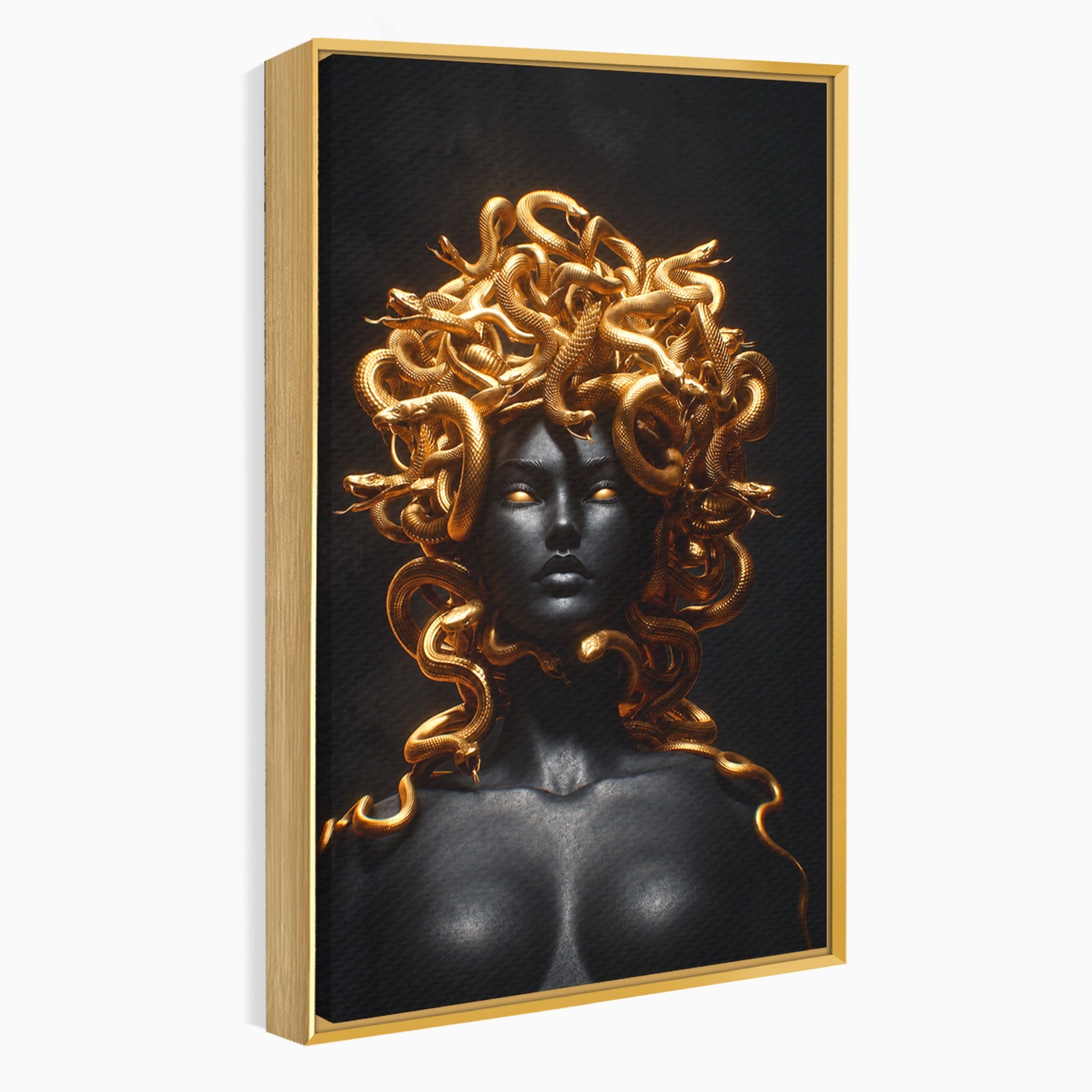 Tablou Canvas Premium LuxCanva® T1022, Meduza Mitologica, Mitologie, Meduza, Portret, Dormitor, Living, Culori Vibrante