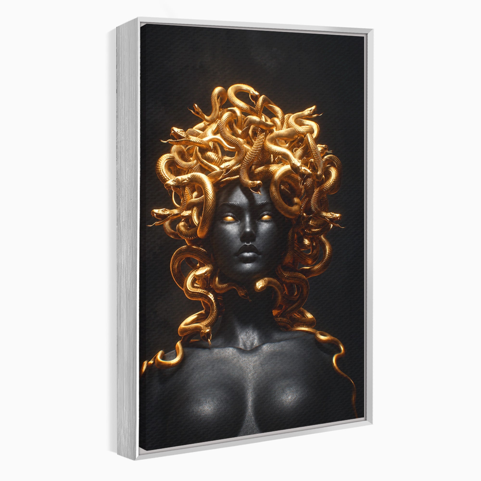 Tablou Canvas Premium LuxCanva® T1022, Meduza Mitologica, Mitologie, Meduza, Portret, Dormitor, Living, Culori Vibrante