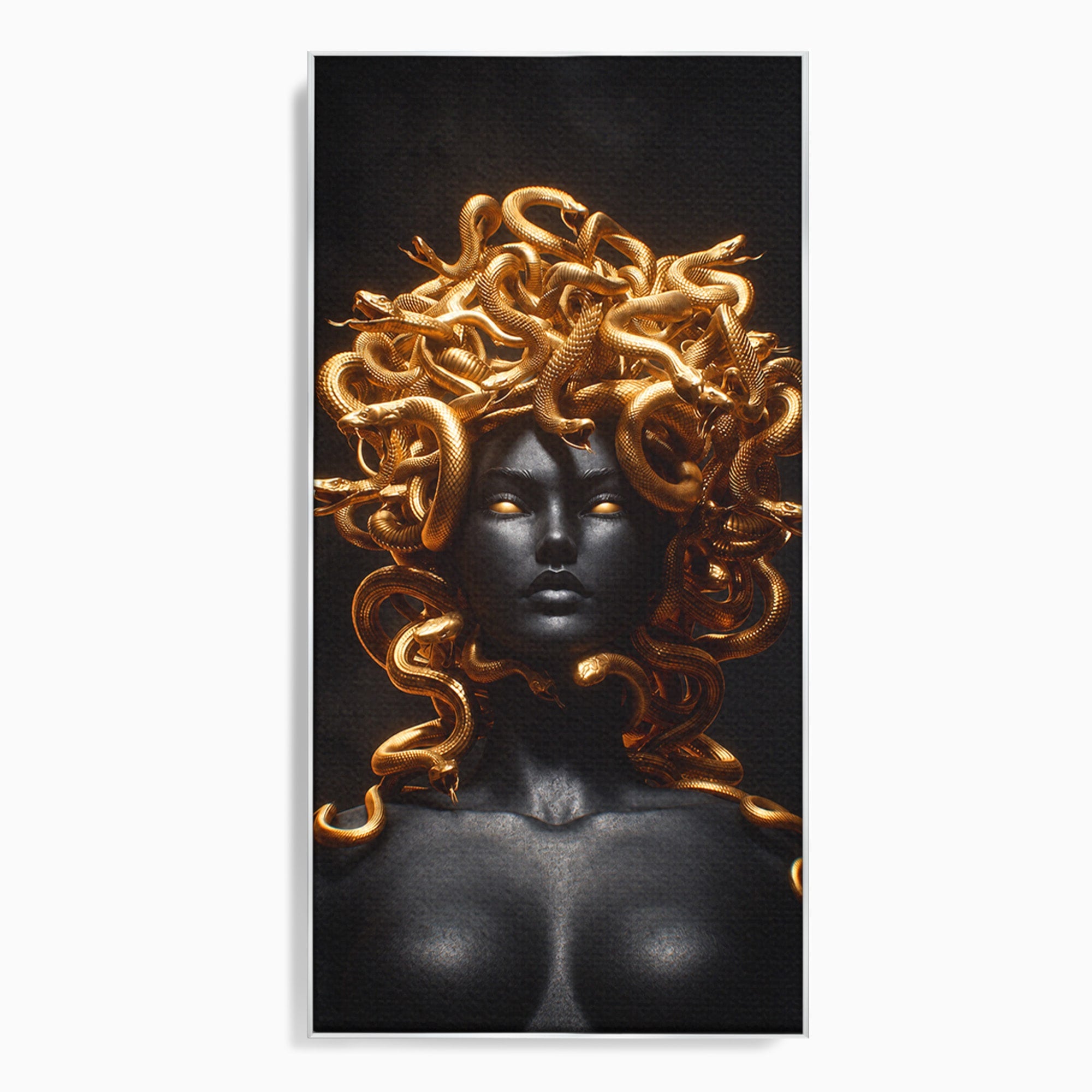 Tablou Canvas Premium LuxCanva® T1022, Meduza Mitologica, Mitologie, Meduza, Portret, Dormitor, Living, Culori Vibrante