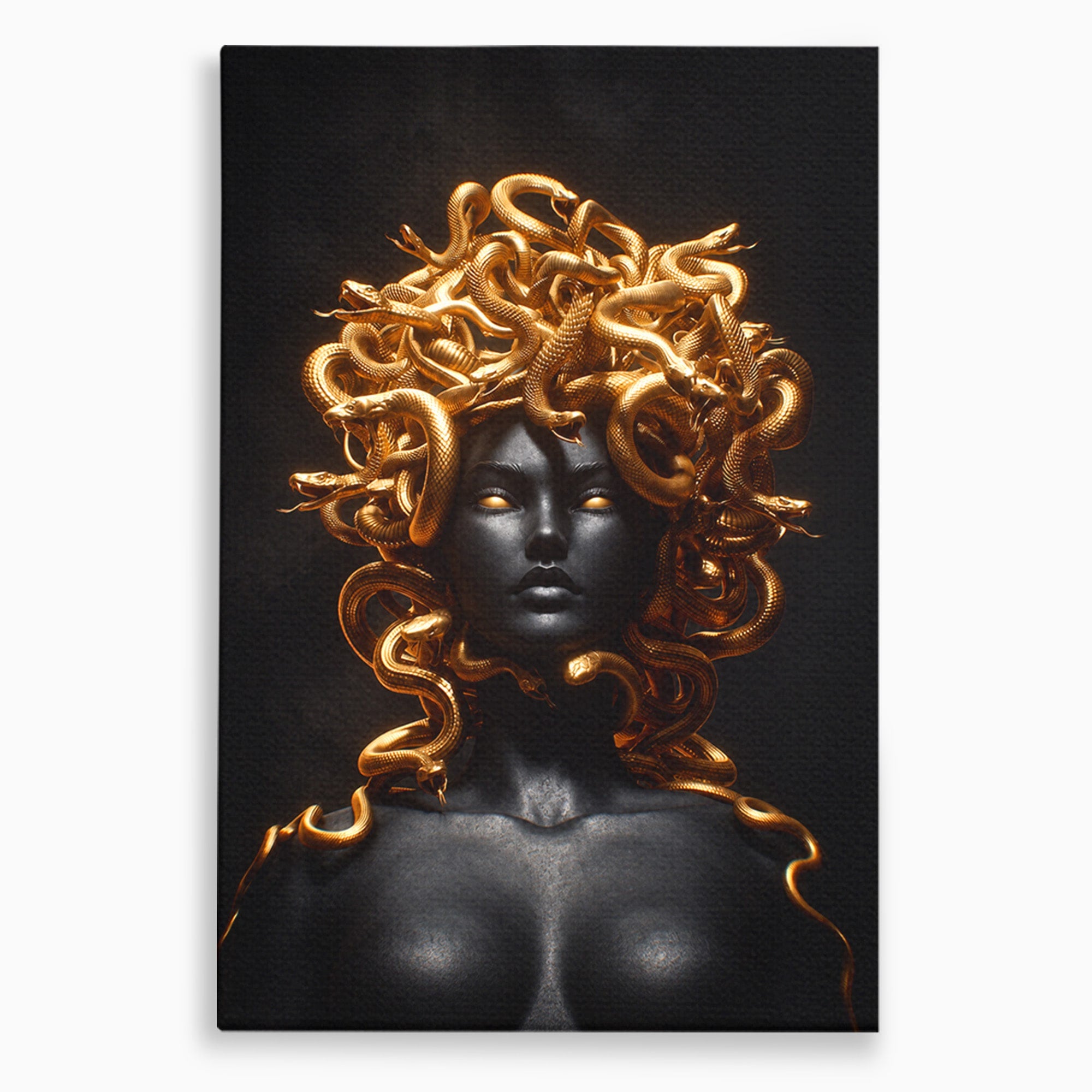 Tablou Canvas Premium LuxCanva® T1022, Meduza Mitologica, Mitologie, Meduza, Portret, Dormitor, Living, Culori Vibrante