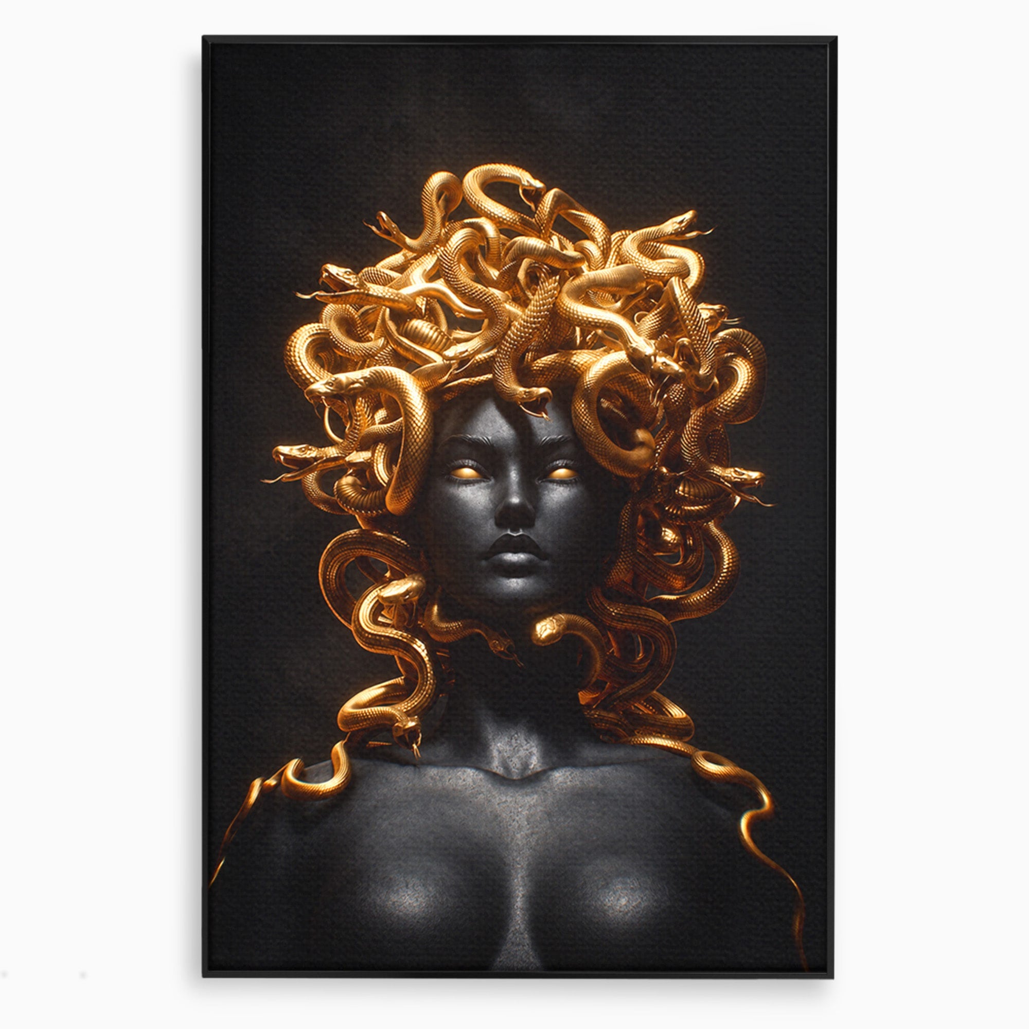 Tablou Canvas Premium LuxCanva® T1022, Meduza Mitologica, Mitologie, Meduza, Portret, Dormitor, Living, Culori Vibrante