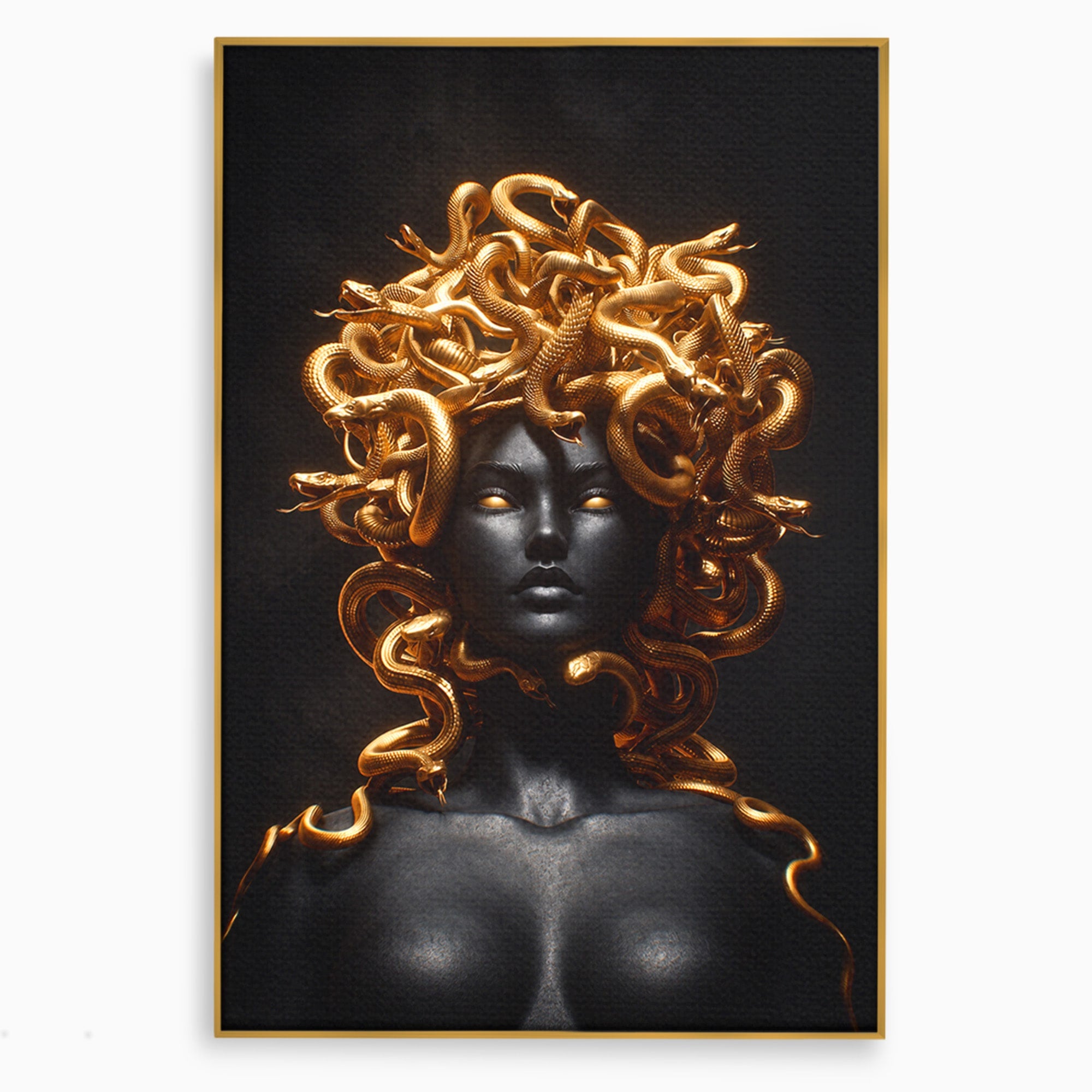 Tablou Canvas Premium LuxCanva® T1022, Meduza Mitologica, Mitologie, Meduza, Portret, Dormitor, Living, Culori Vibrante