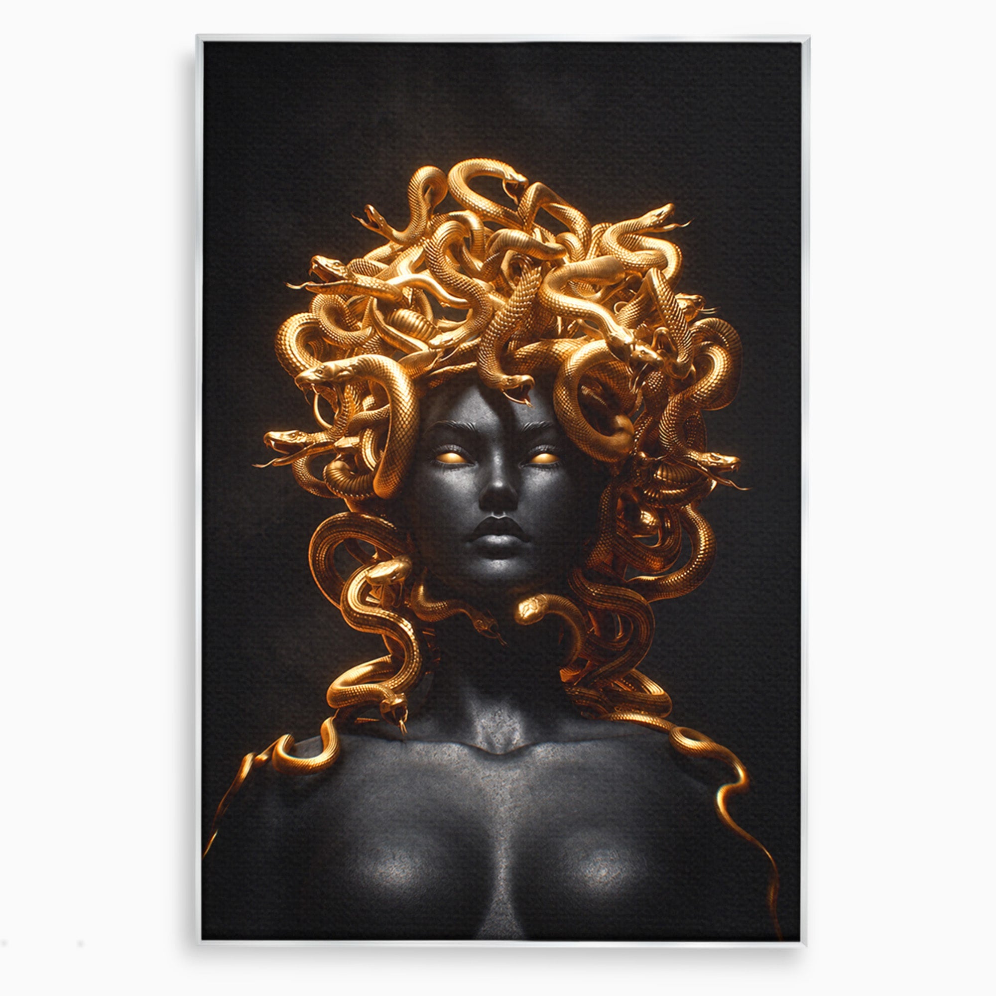 Tablou Canvas Premium LuxCanva® T1022, Meduza Mitologica, Mitologie, Meduza, Portret, Dormitor, Living, Culori Vibrante