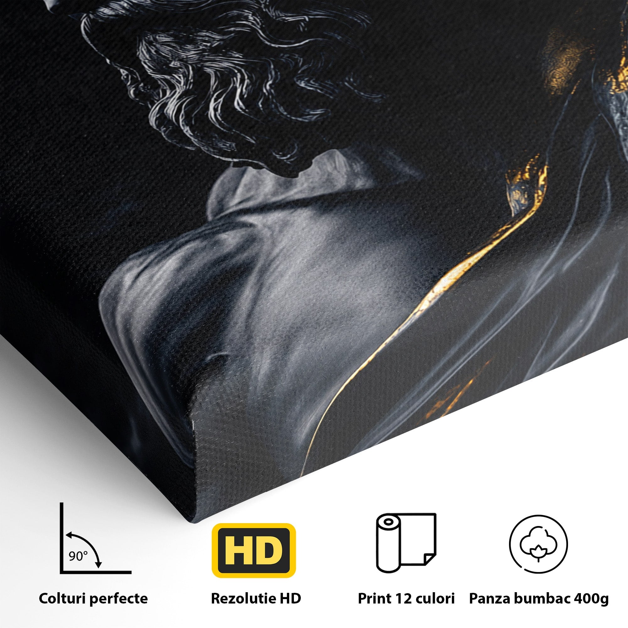 Tablou Canvas Premium LuxCanva® T1023, Zeus Regal, Zeus, Mitologie, Regal, Putere, Dormitor, Living, Culori Vibrante