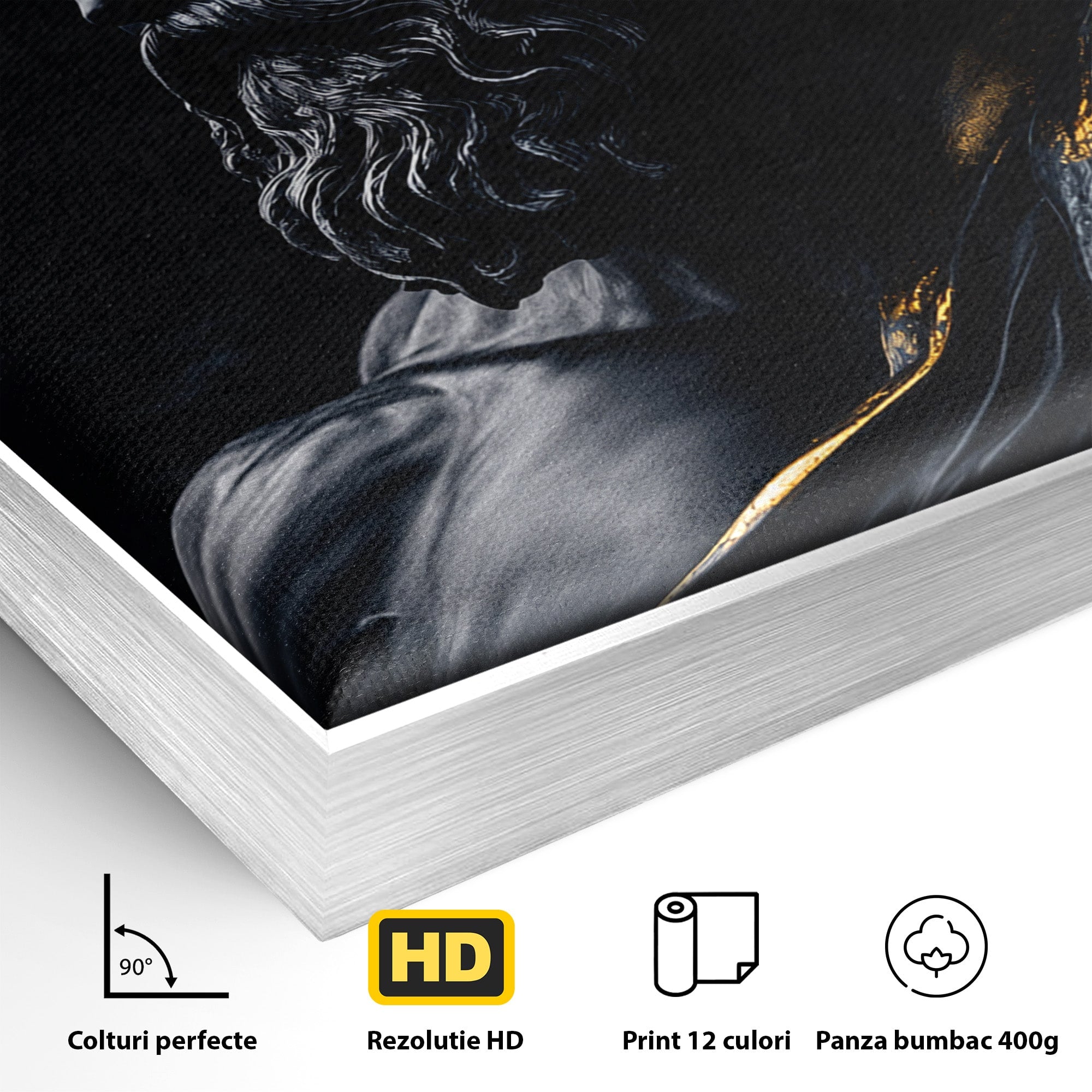 Tablou Canvas Premium LuxCanva® T1023, Zeus Regal, Zeus, Mitologie, Regal, Putere, Dormitor, Living, Culori Vibrante