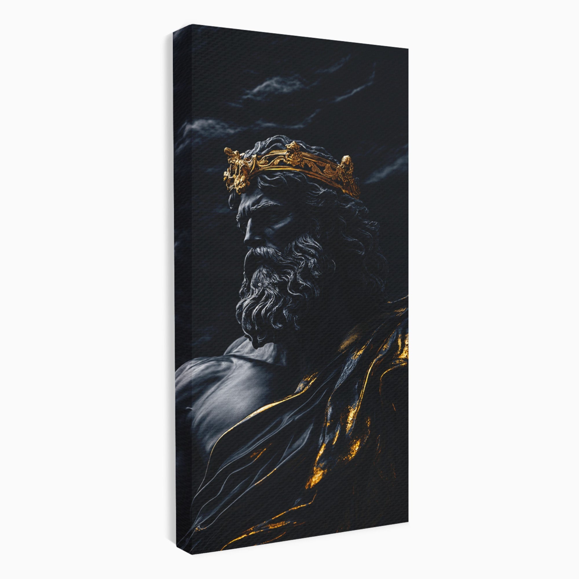 Tablou Canvas Premium LuxCanva® T1023, Zeus Regal, Zeus, Mitologie, Regal, Putere, Dormitor, Living, Culori Vibrante