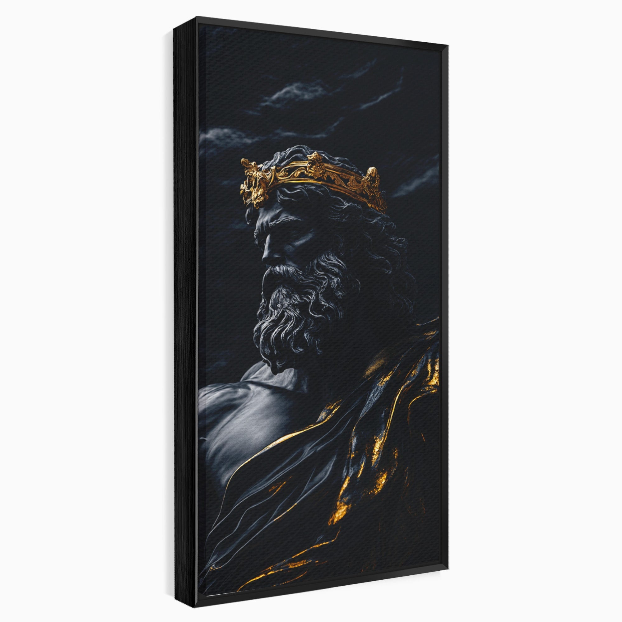 Tablou Canvas Premium LuxCanva® T1023, Zeus Regal, Zeus, Mitologie, Regal, Putere, Dormitor, Living, Culori Vibrante