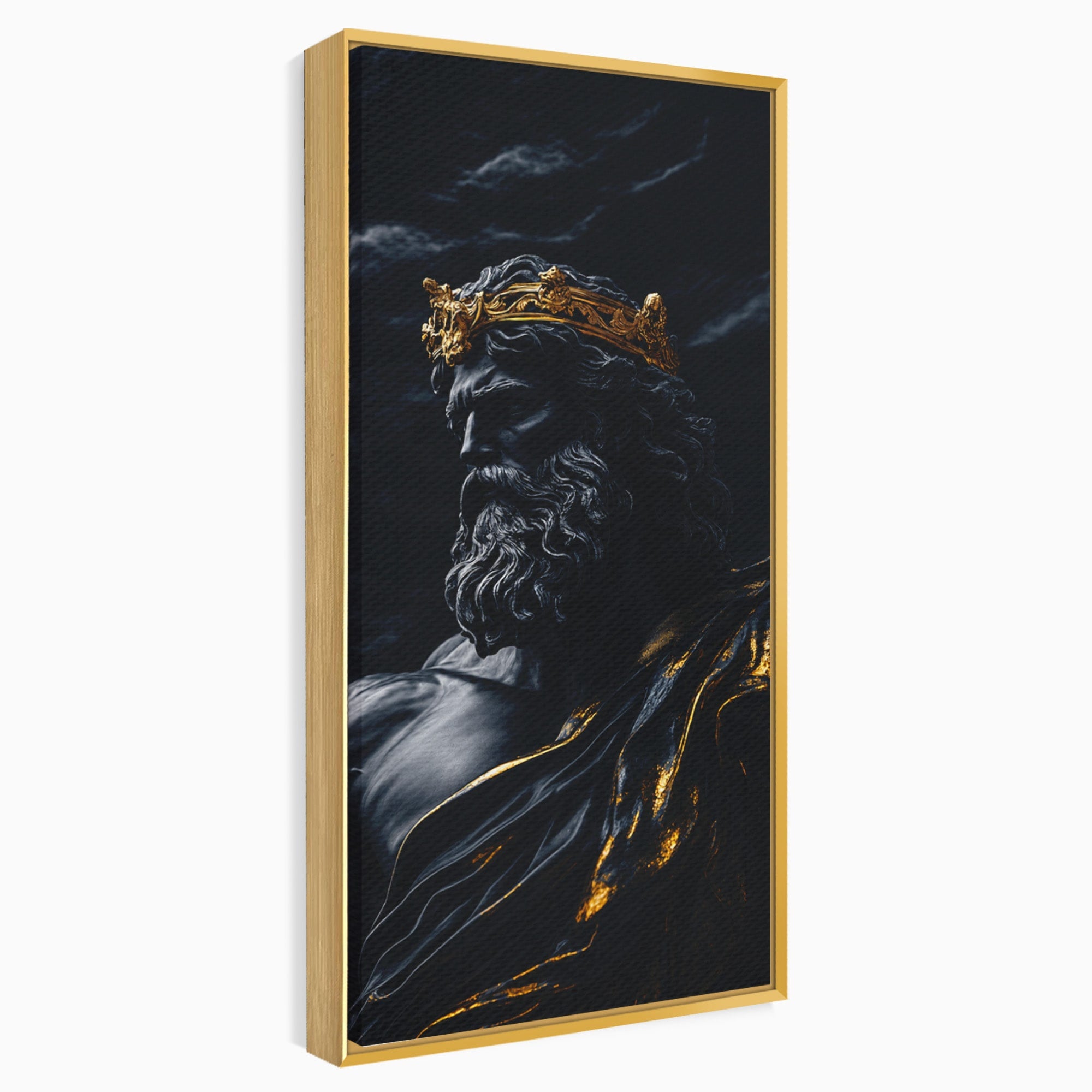 Tablou Canvas Premium LuxCanva® T1023, Zeus Regal, Zeus, Mitologie, Regal, Putere, Dormitor, Living, Culori Vibrante