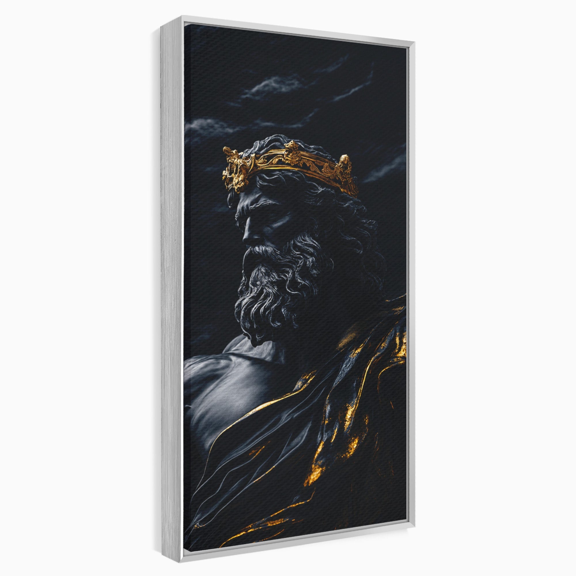 Tablou Canvas Premium LuxCanva® T1023, Zeus Regal, Zeus, Mitologie, Regal, Putere, Dormitor, Living, Culori Vibrante