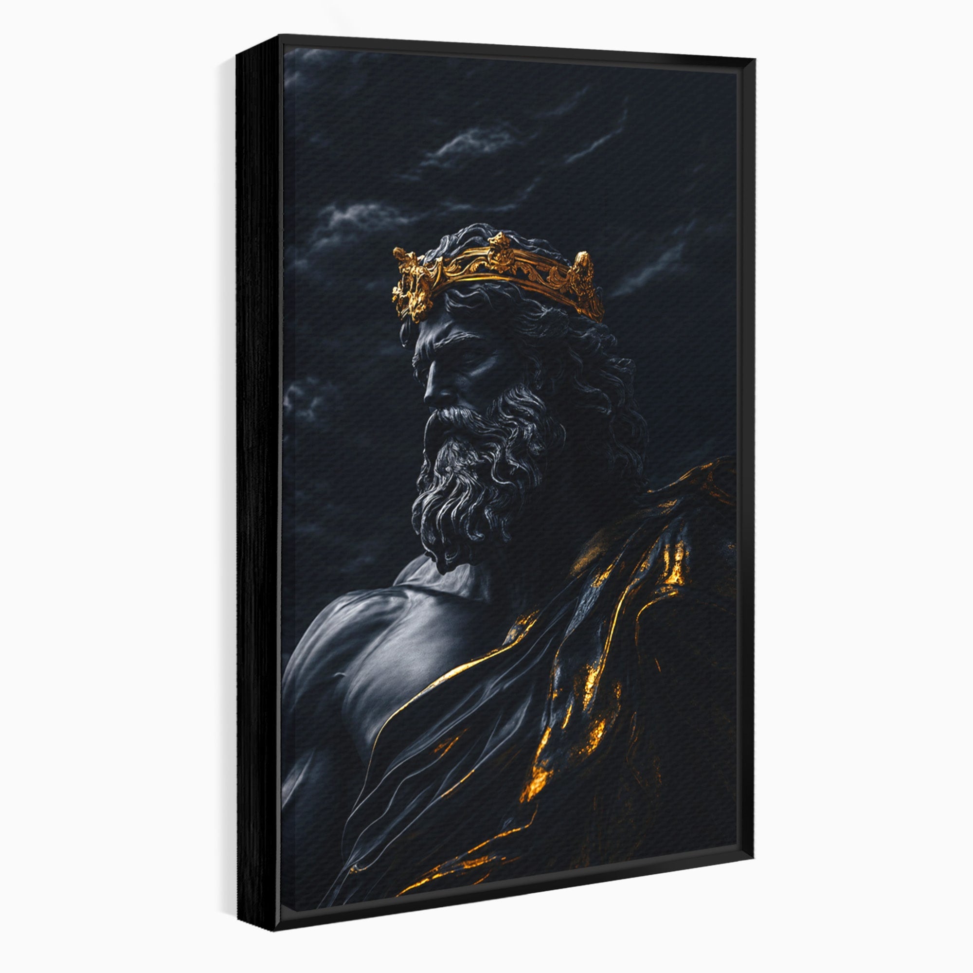 Tablou Canvas Premium LuxCanva® T1023, Zeus Regal, Zeus, Mitologie, Regal, Putere, Dormitor, Living, Culori Vibrante