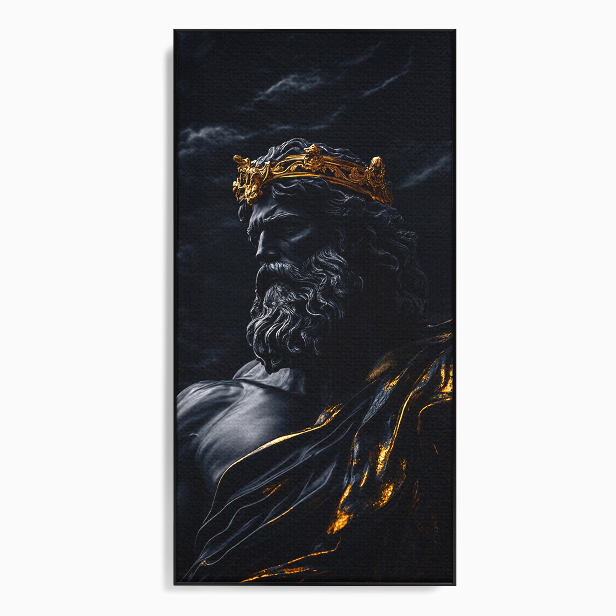 Tablou Canvas Premium LuxCanva® T1023, Zeus Regal, Zeus, Mitologie, Regal, Putere, Dormitor, Living, Culori Vibrante