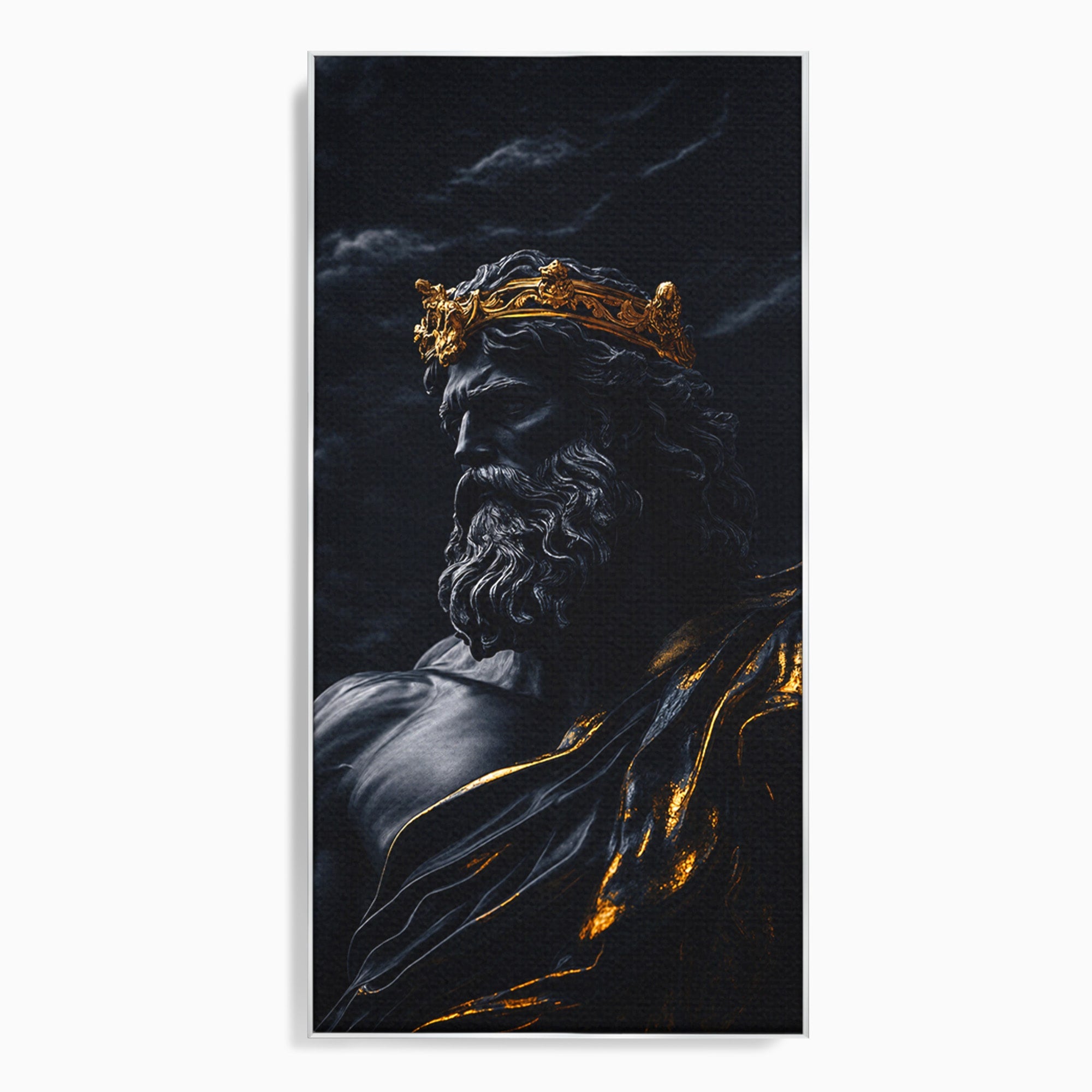 Tablou Canvas Premium LuxCanva® T1023, Zeus Regal, Zeus, Mitologie, Regal, Putere, Dormitor, Living, Culori Vibrante