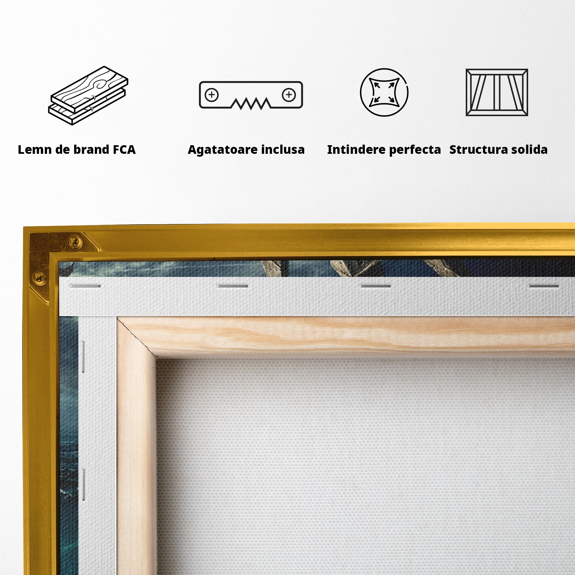 Tablou Canvas Premium LuxCanva® T1024, Tridentul Subacvatic, Trident, Ocean, Mister, Living, Aventura, Culori Vibrante