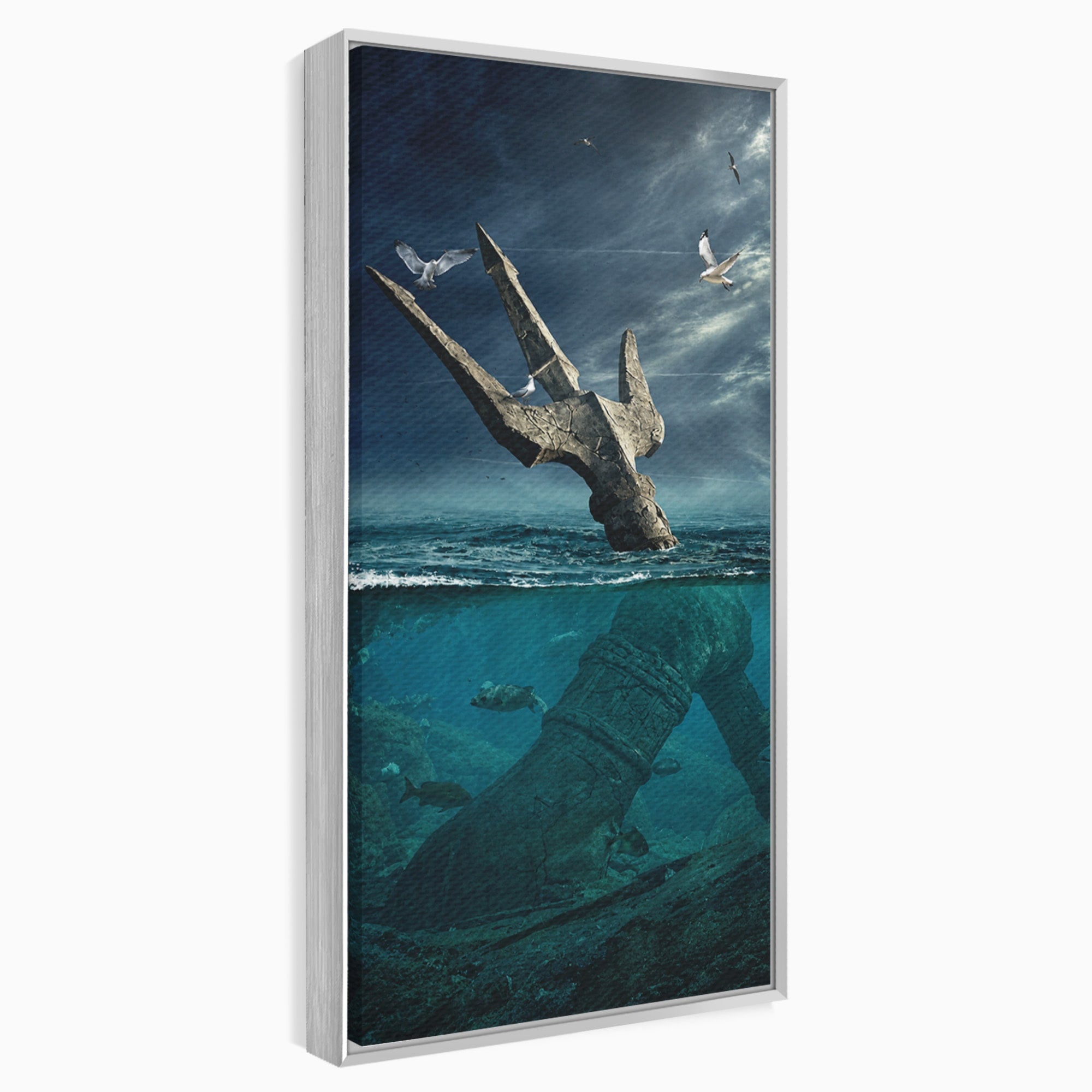 Tablou Canvas Premium LuxCanva® T1024, Tridentul Subacvatic, Trident, Ocean, Mister, Living, Aventura, Culori Vibrante
