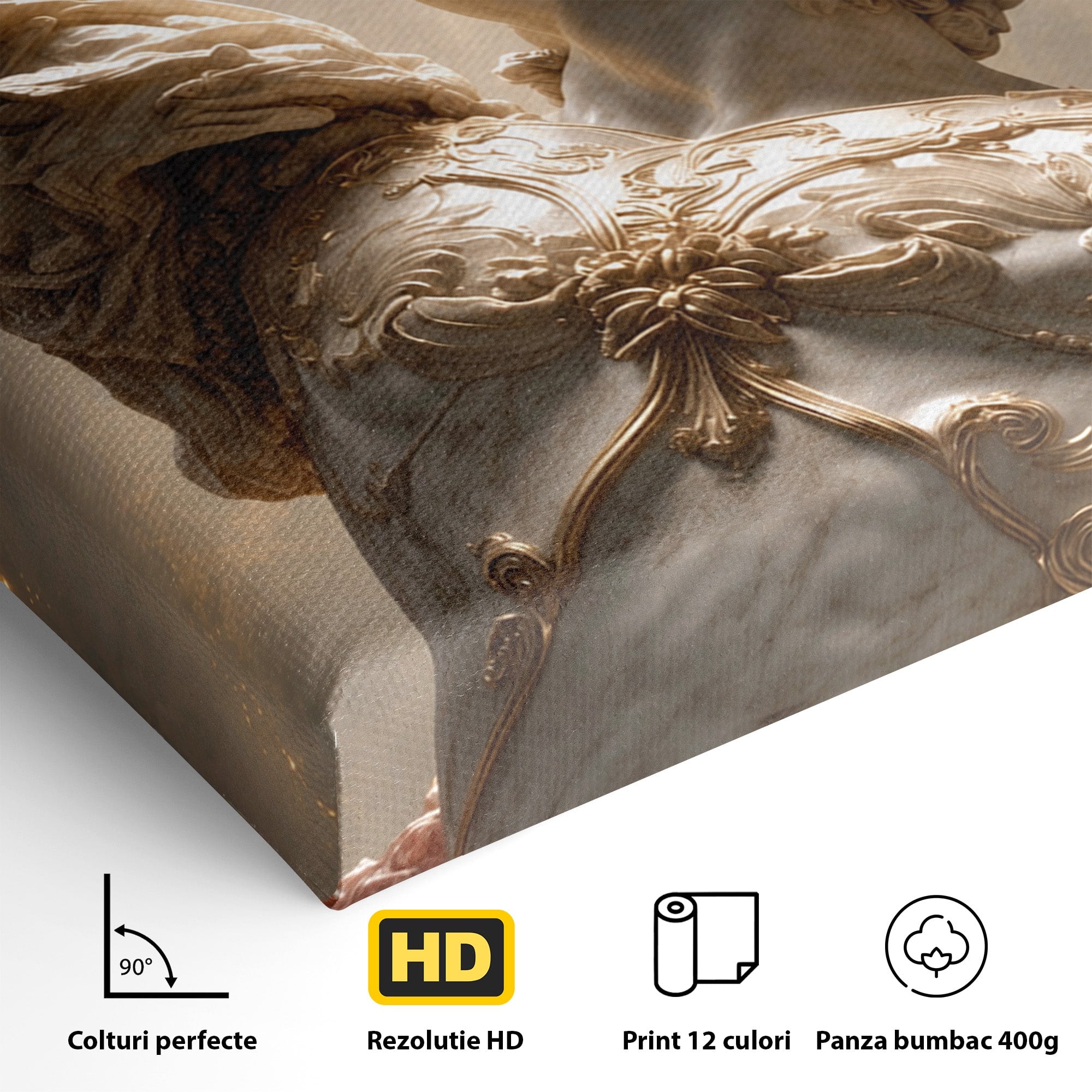 Tablou Canvas Premium LuxCanva® T1025, Gloria Eroica, Statuie, Erou, Mitologie, Clasica, Dormitor, Culori Vibrante