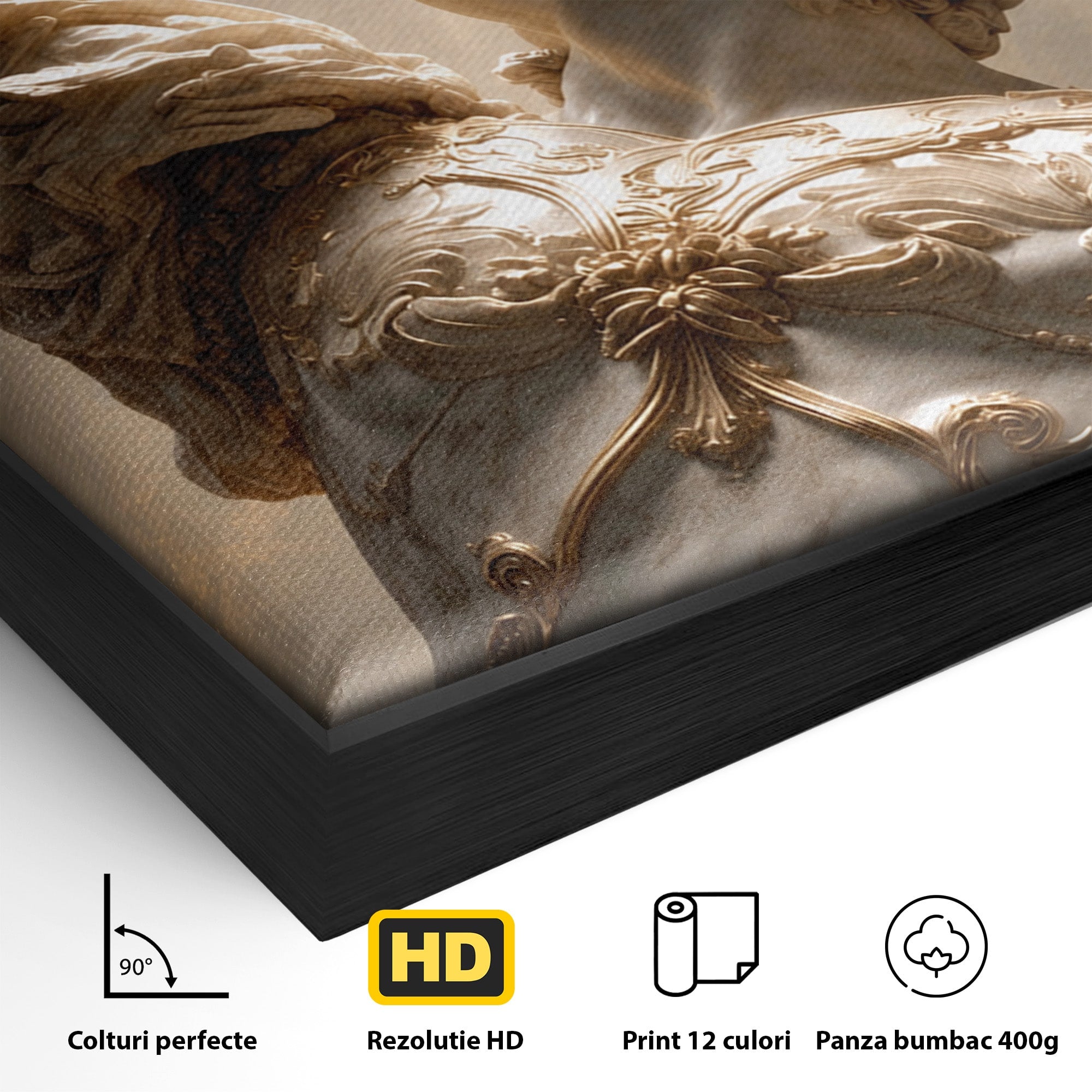 Tablou Canvas Premium LuxCanva® T1025, Gloria Eroica, Statuie, Erou, Mitologie, Clasica, Dormitor, Culori Vibrante
