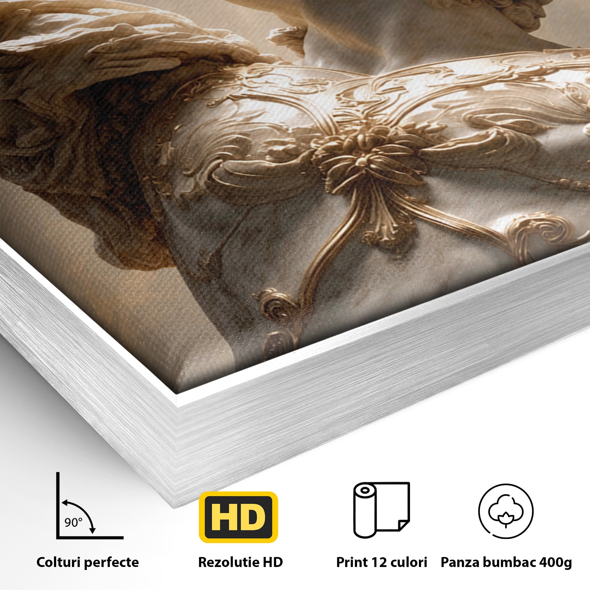 Tablou Canvas Premium LuxCanva® T1025, Gloria Eroica, Statuie, Erou, Mitologie, Clasica, Dormitor, Culori Vibrante