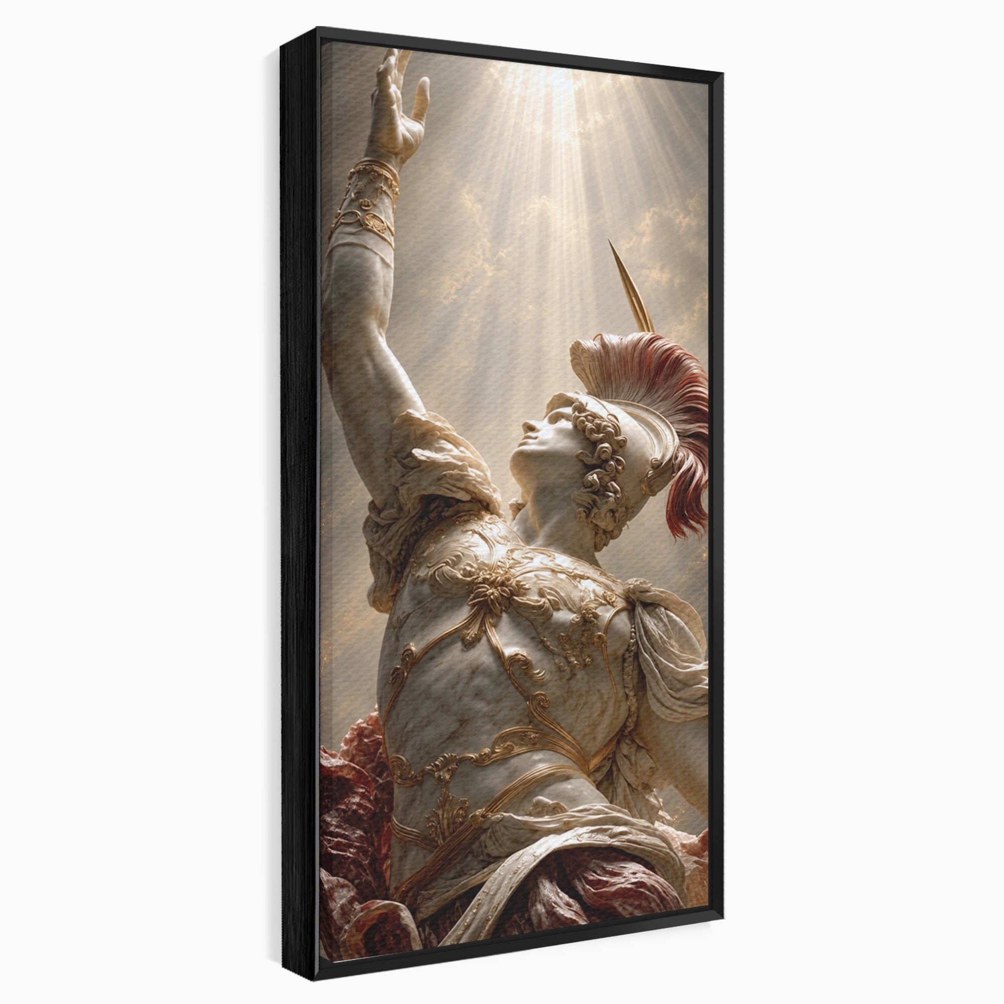 Tablou Canvas Premium LuxCanva® T1025, Gloria Eroica, Statuie, Erou, Mitologie, Clasica, Dormitor, Culori Vibrante