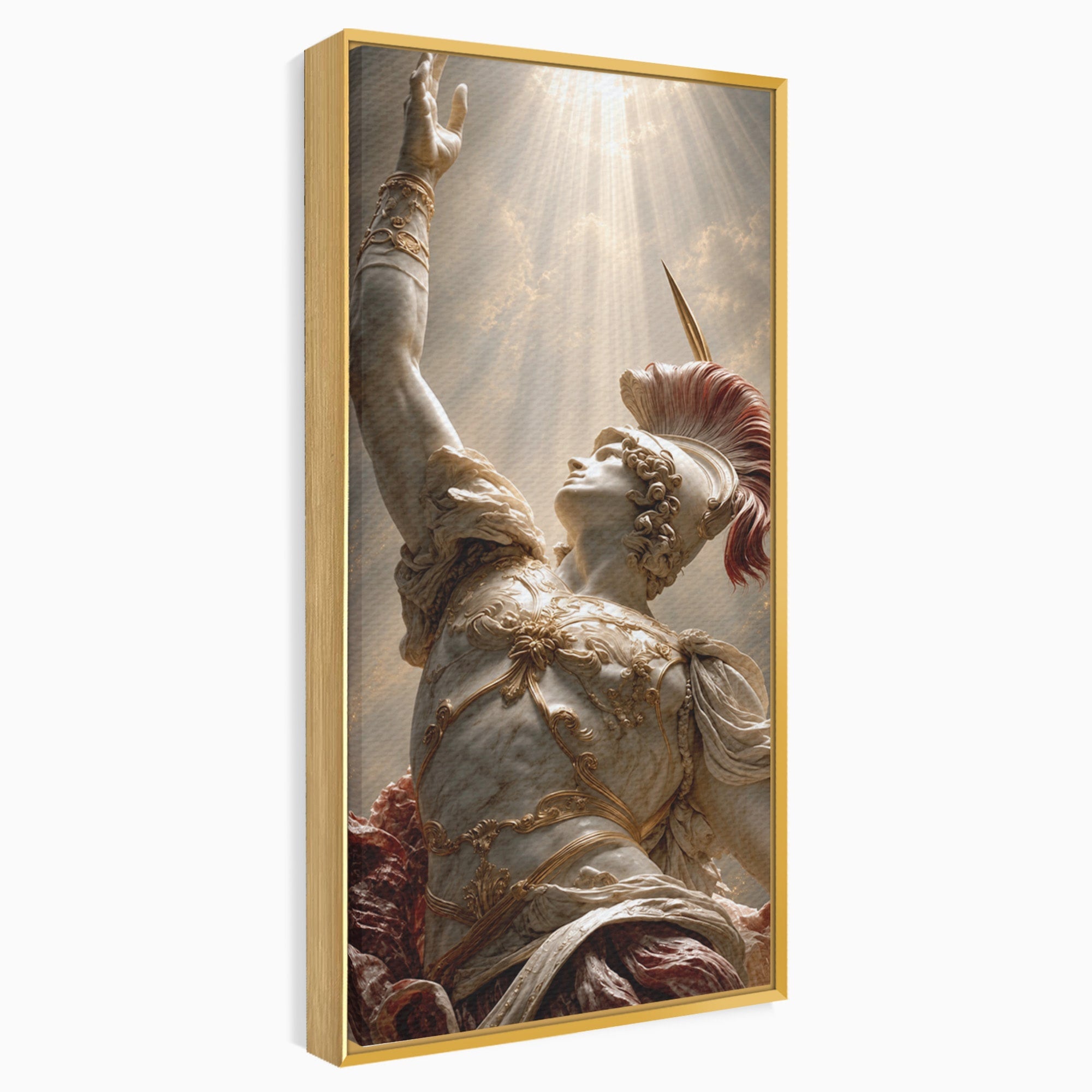 Tablou Canvas Premium LuxCanva® T1025, Gloria Eroica, Statuie, Erou, Mitologie, Clasica, Dormitor, Culori Vibrante