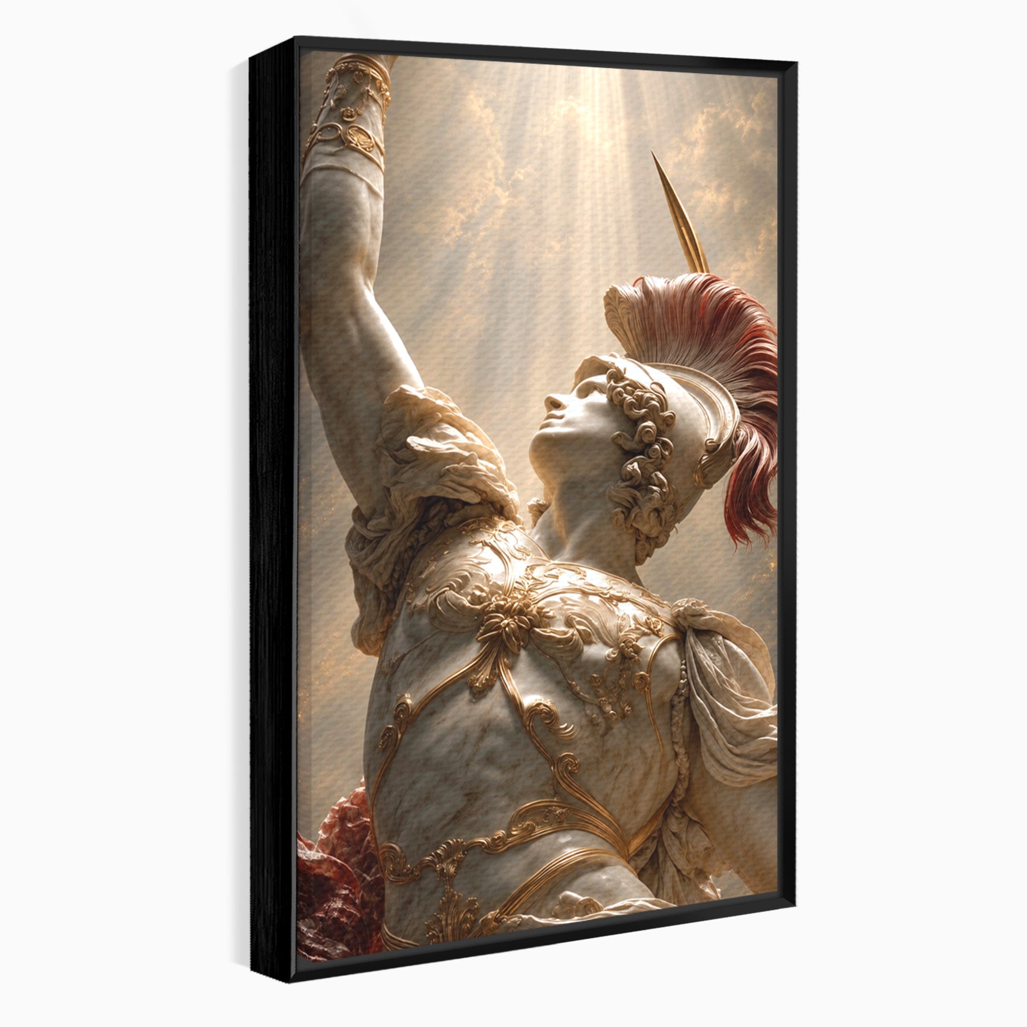 Tablou Canvas Premium LuxCanva® T1025, Gloria Eroica, Statuie, Erou, Mitologie, Clasica, Dormitor, Culori Vibrante