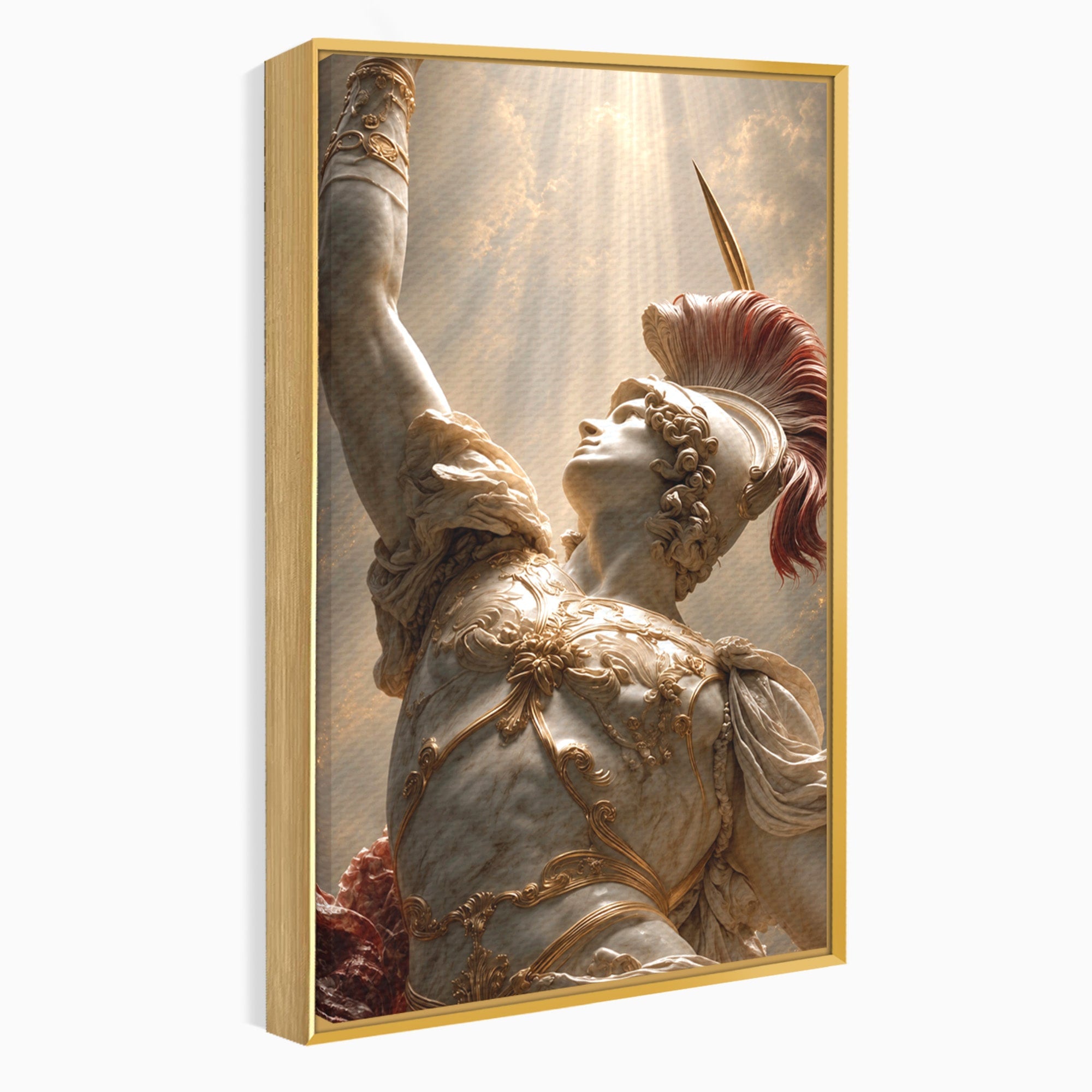 Tablou Canvas Premium LuxCanva® T1025, Gloria Eroica, Statuie, Erou, Mitologie, Clasica, Dormitor, Culori Vibrante
