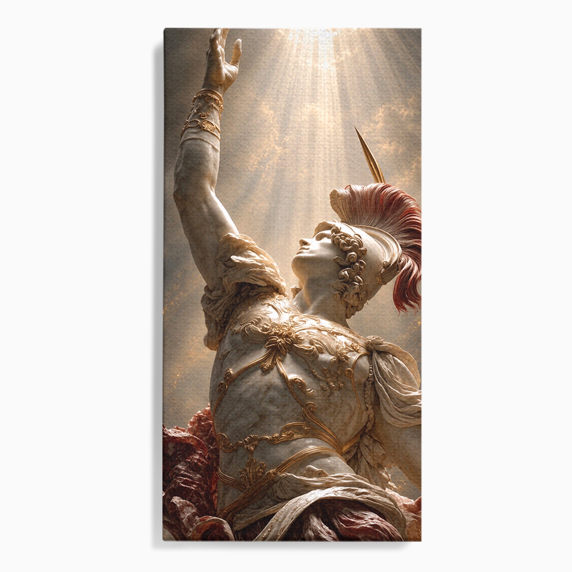 Tablou Canvas Premium LuxCanva® T1025, Gloria Eroica, Statuie, Erou, Mitologie, Clasica, Dormitor, Culori Vibrante