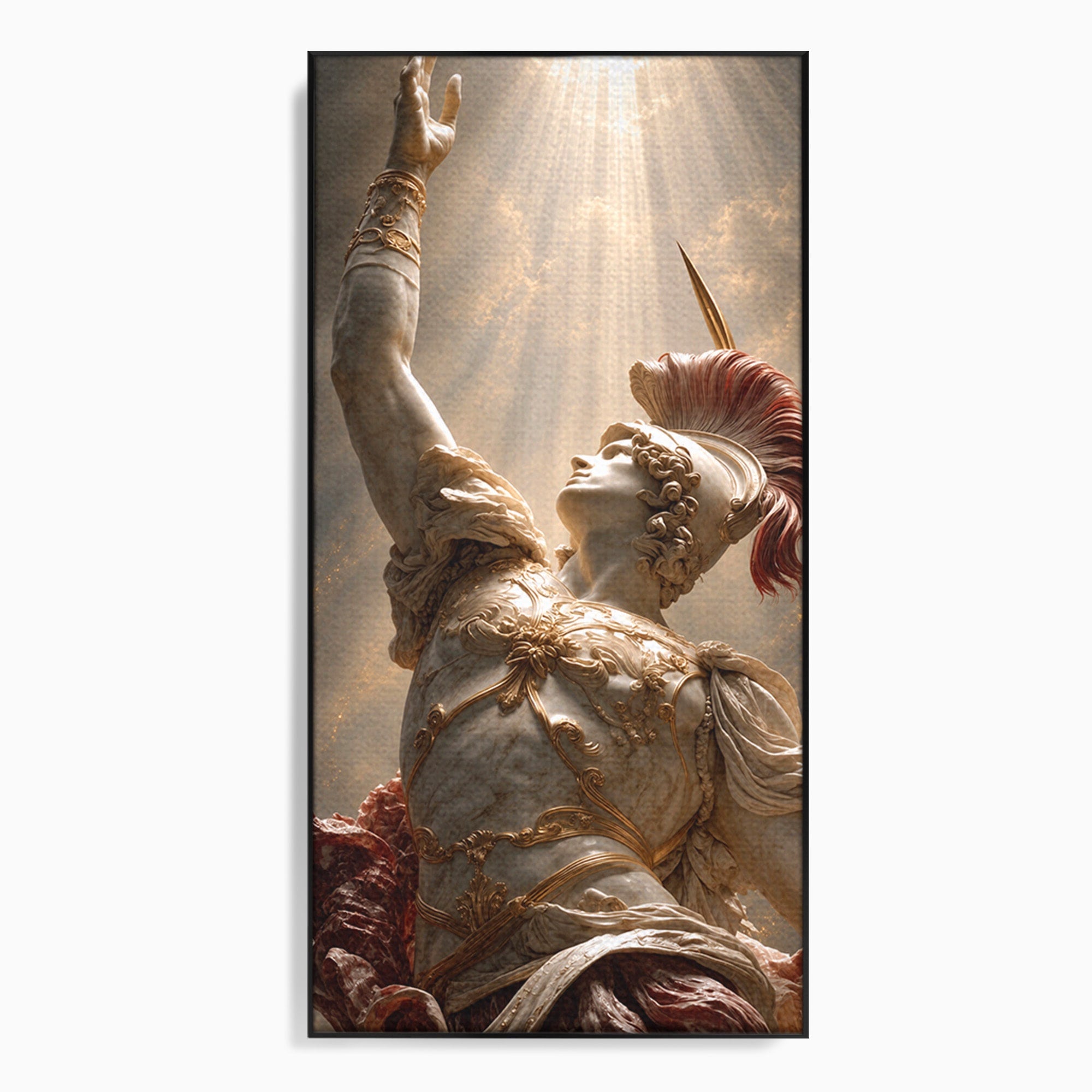 Tablou Canvas Premium LuxCanva® T1025, Gloria Eroica, Statuie, Erou, Mitologie, Clasica, Dormitor, Culori Vibrante