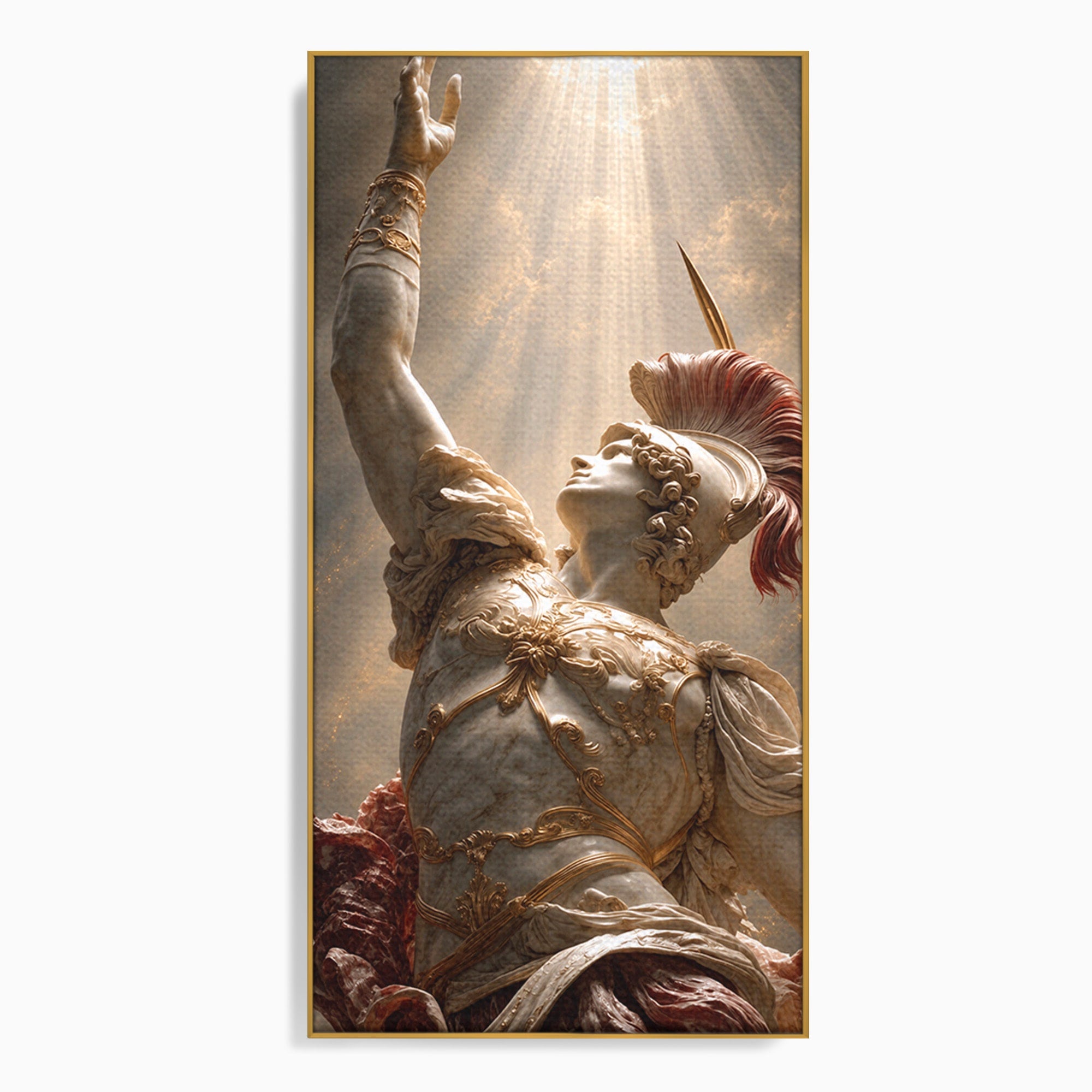 Tablou Canvas Premium LuxCanva® T1025, Gloria Eroica, Statuie, Erou, Mitologie, Clasica, Dormitor, Culori Vibrante