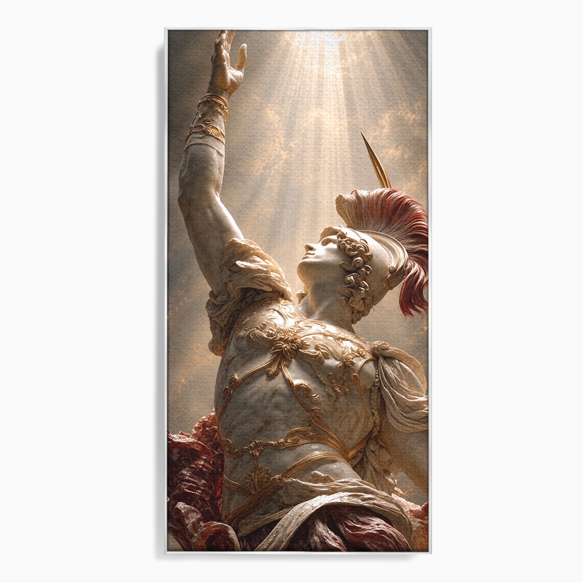 Tablou Canvas Premium LuxCanva® T1025, Gloria Eroica, Statuie, Erou, Mitologie, Clasica, Dormitor, Culori Vibrante