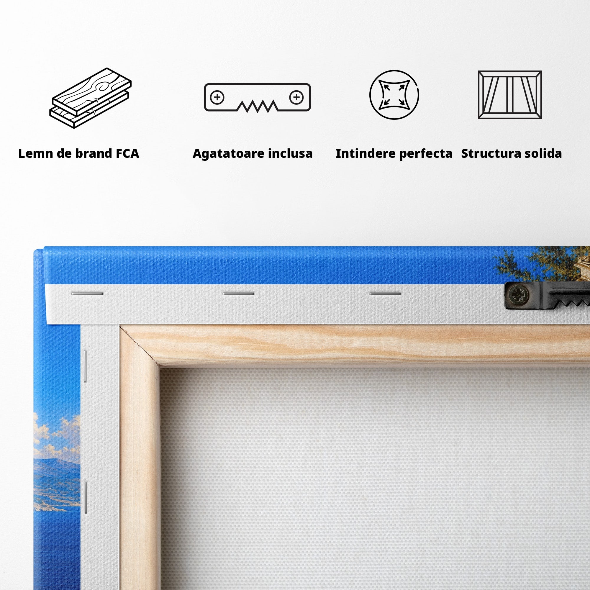 Tablou Canvas Premium LuxCanva® T1026, Strajer Grec Antic, Grecia, Peisaj, Munte, Istorie, Living, Culori Vibrante