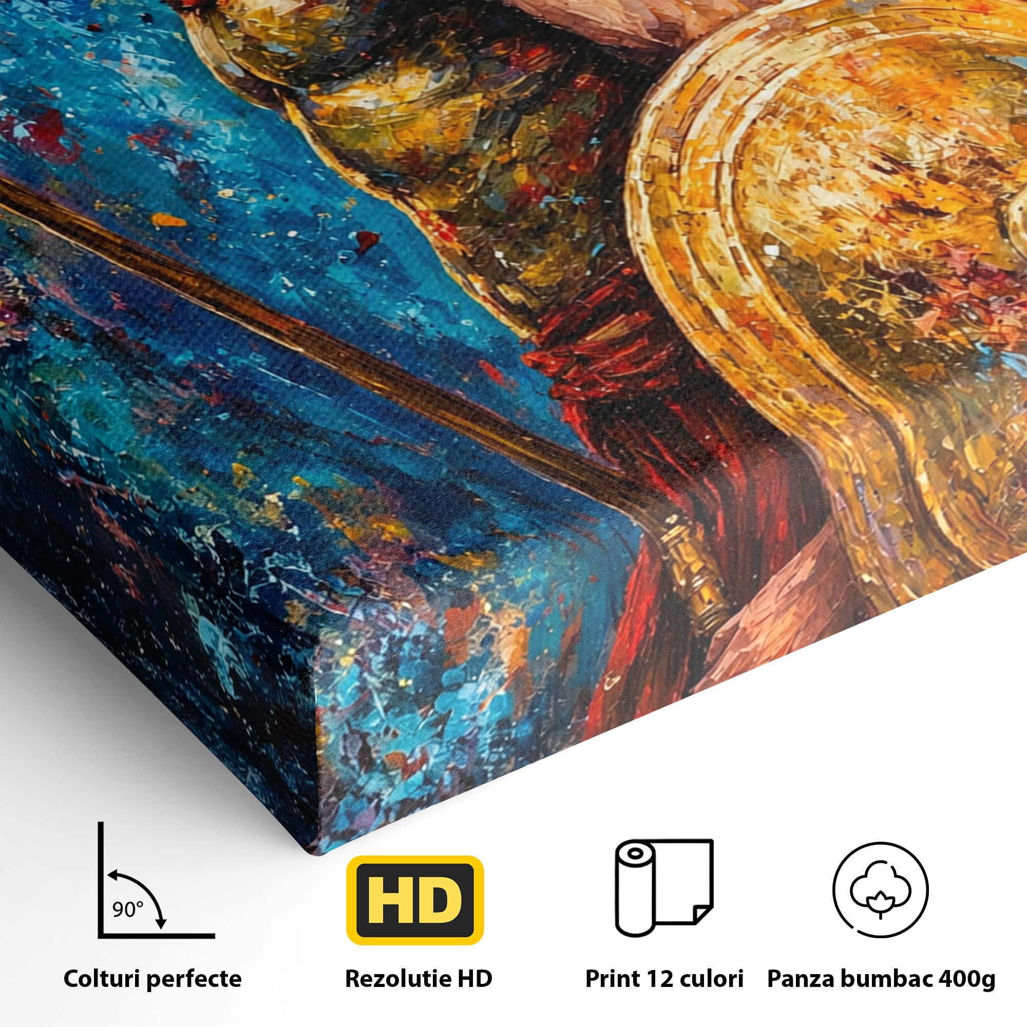 Tablou Canvas Premium LuxCanva® T1030, Razboinicul Spartan, Razboinic, Spartan, Istoric, Arta, Dormitor, Living, Culori Vibrante