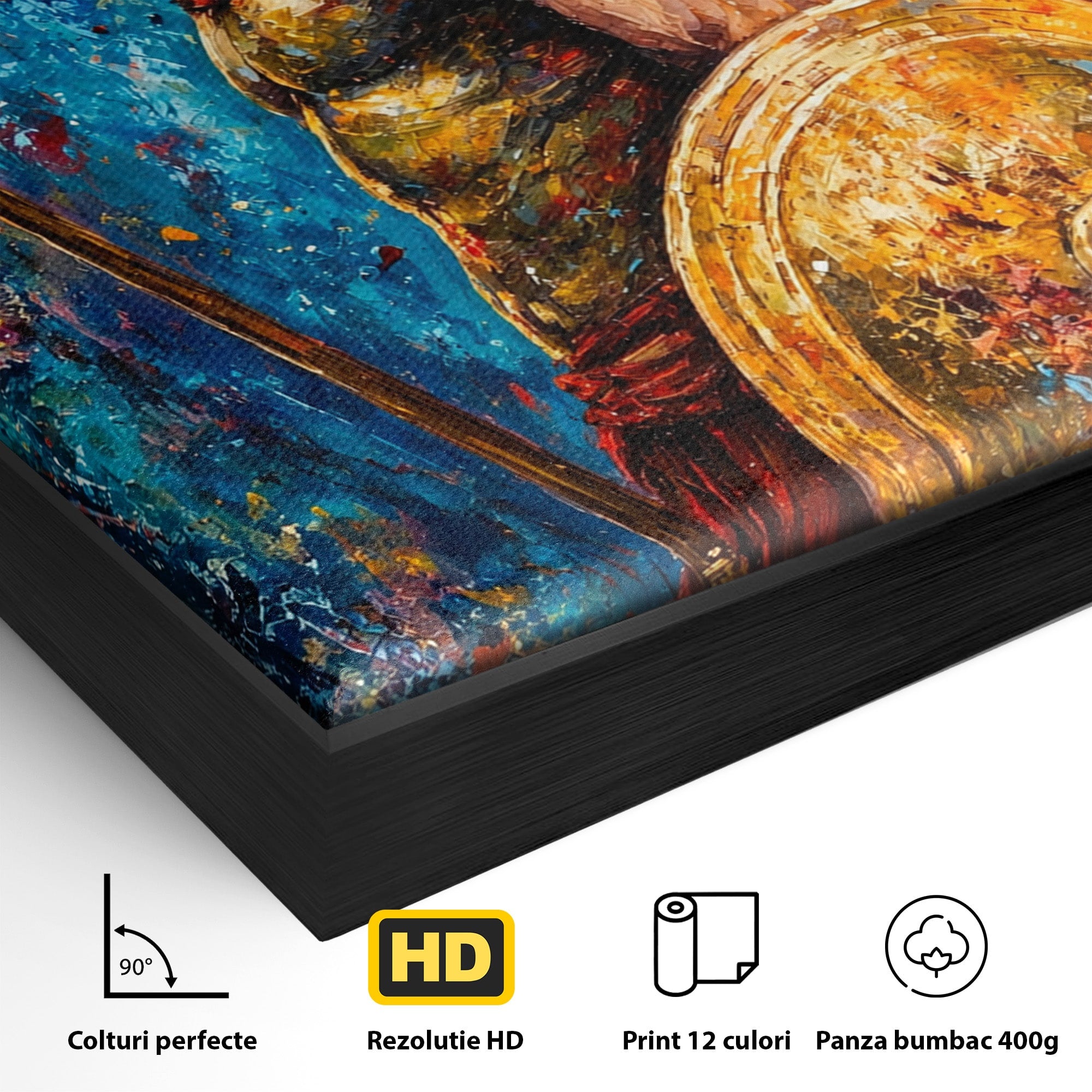 Tablou Canvas Premium LuxCanva® T1030, Razboinicul Spartan, Razboinic, Spartan, Istoric, Arta, Dormitor, Living, Culori Vibrante