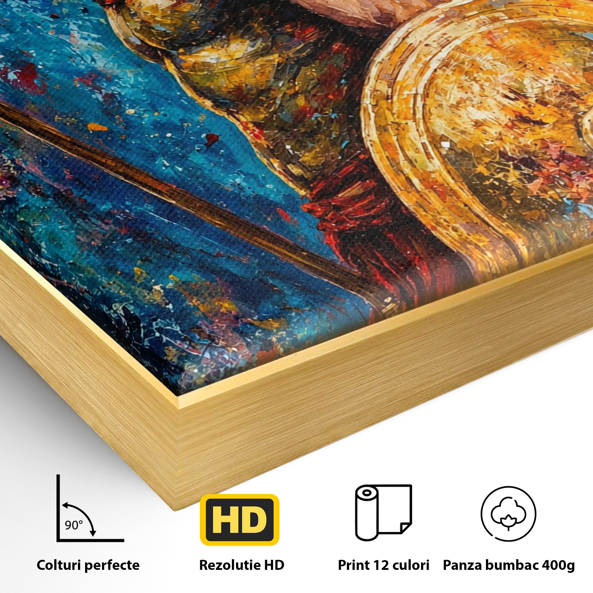 Tablou Canvas Premium LuxCanva® T1030, Razboinicul Spartan, Razboinic, Spartan, Istoric, Arta, Dormitor, Living, Culori Vibrante