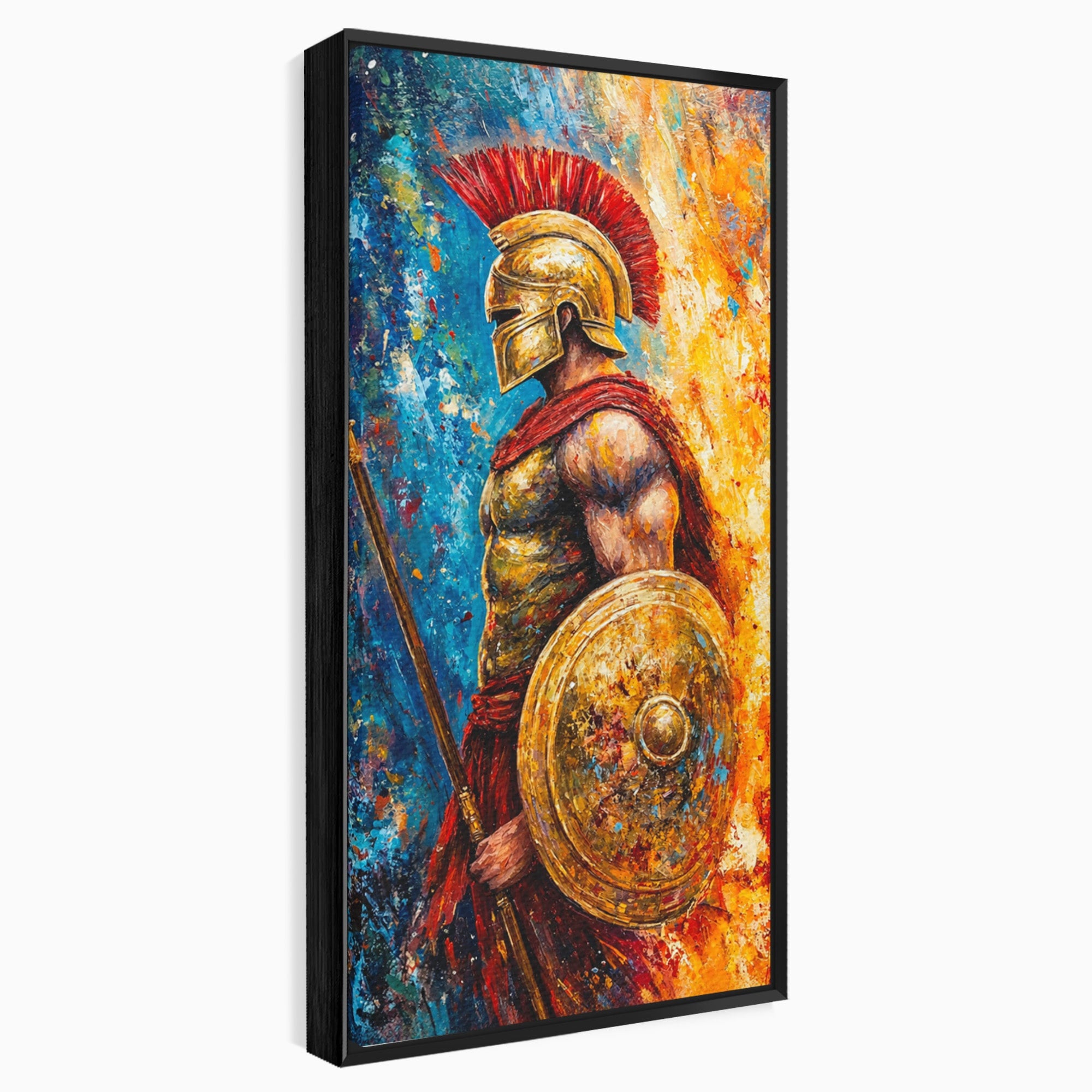 Tablou Canvas Premium LuxCanva® T1030, Razboinicul Spartan, Razboinic, Spartan, Istoric, Arta, Dormitor, Living, Culori Vibrante